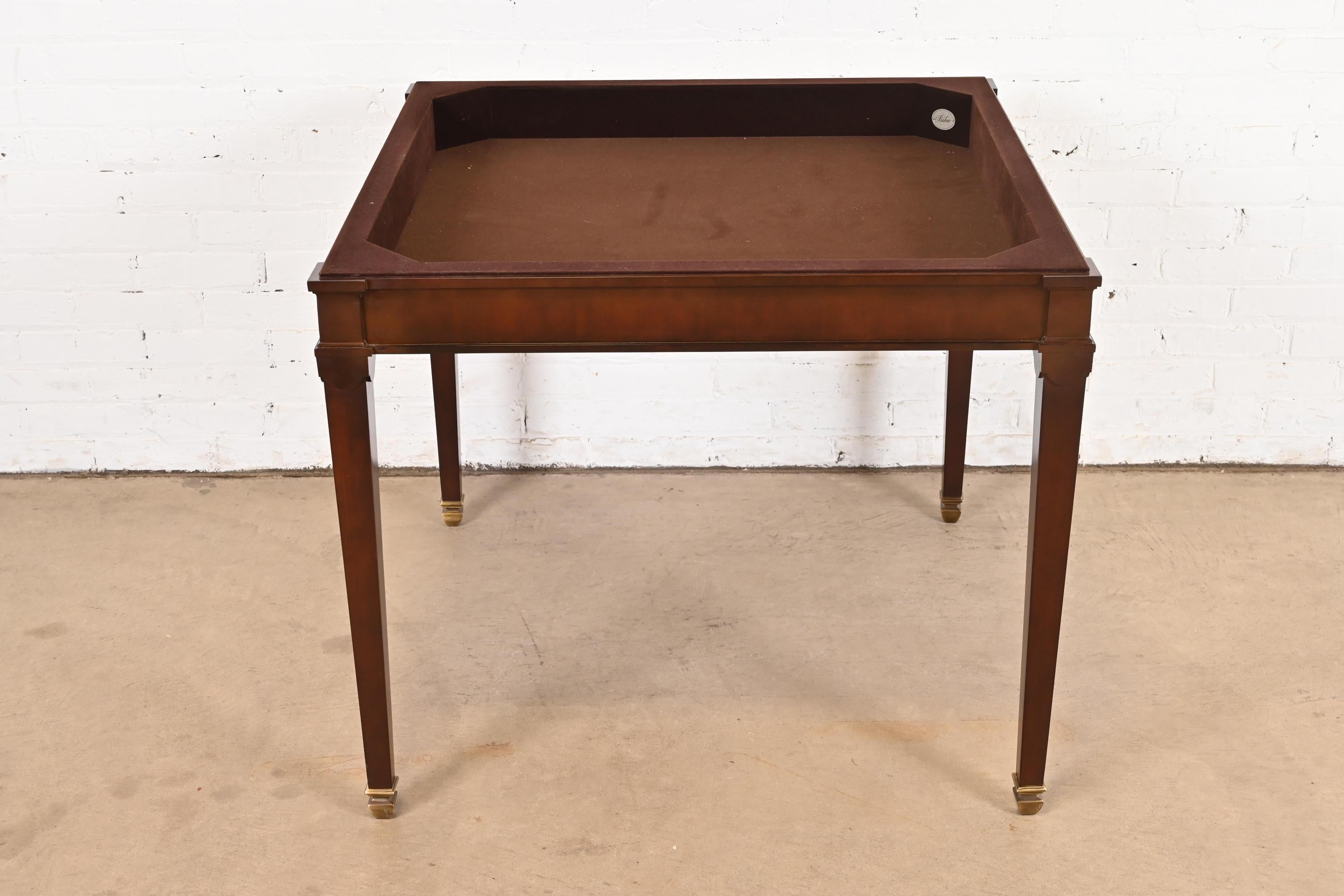 Baker Furniture Regency Mahogany Game Table With Parquet Top 5