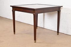 Baker Furniture Regency Mahogany Game Table With Parquet Top