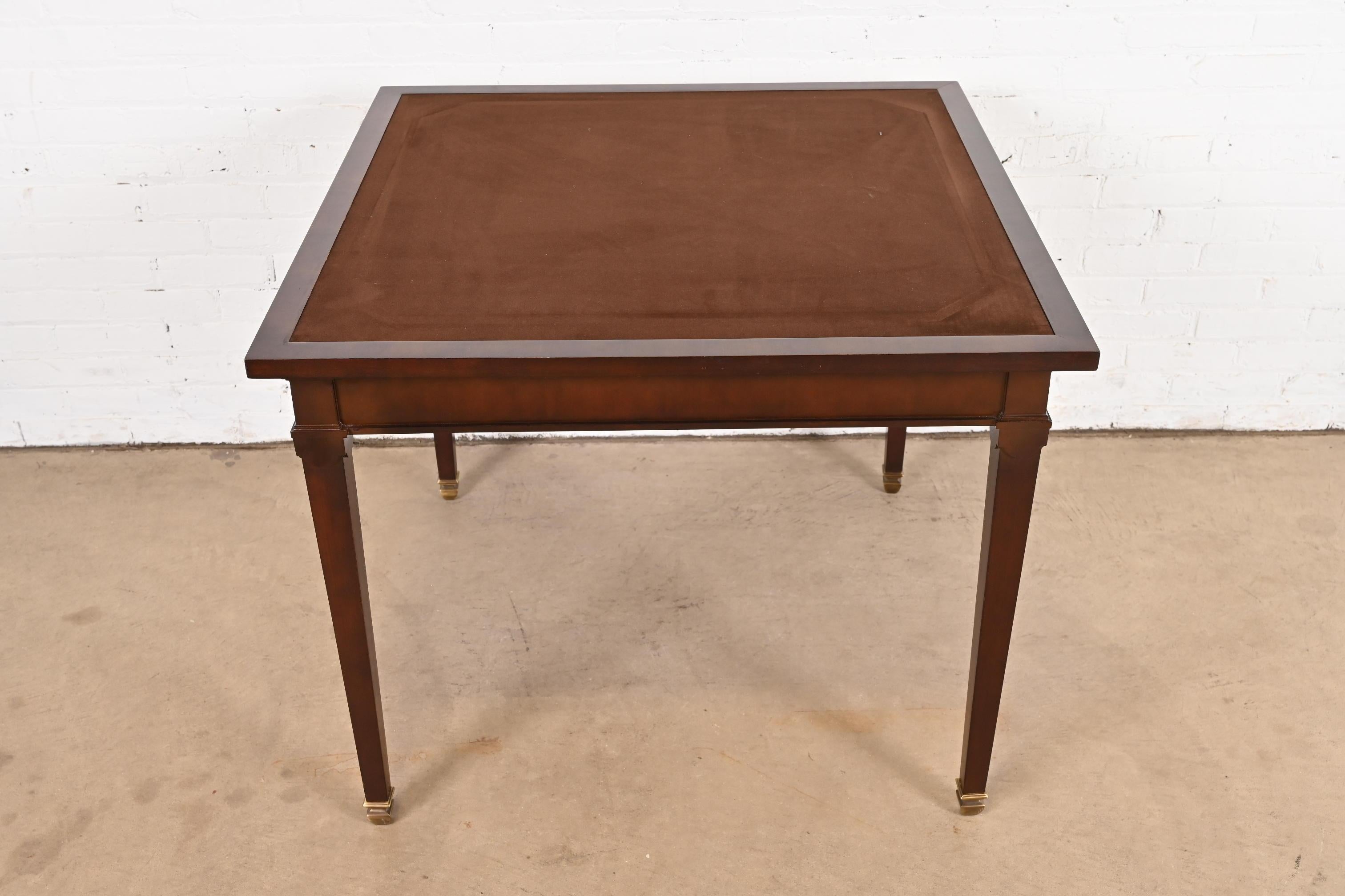 Baker Furniture Regency Mahogany Game Table With Parquet Top 4
