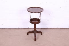 Baker Furniture Regency Mahogany Pedestal Smoker Stand or Occasional Side Table