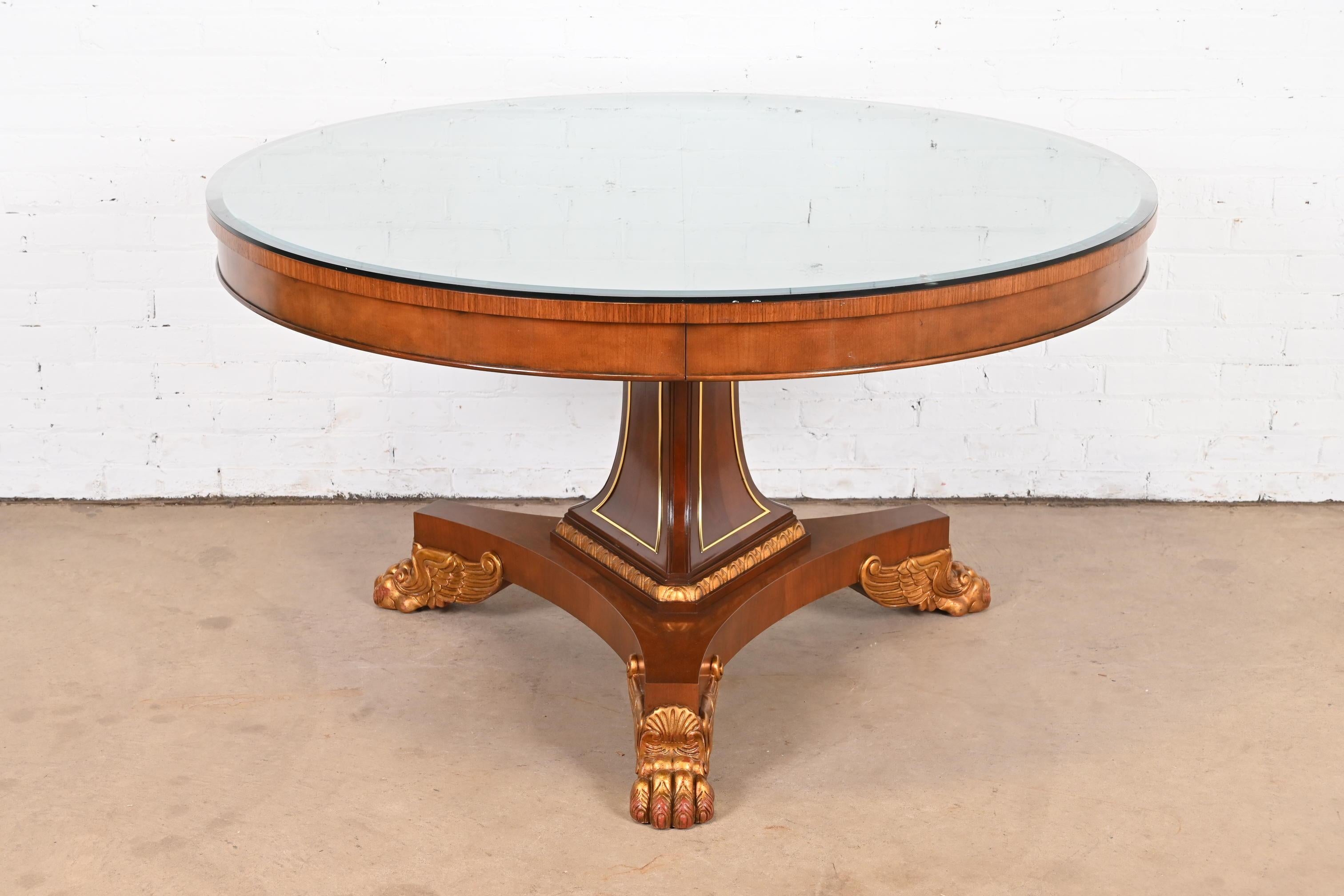 Baker Furniture Regency Paw Foot Pedestal Dining Table or Center Table For Sale 4