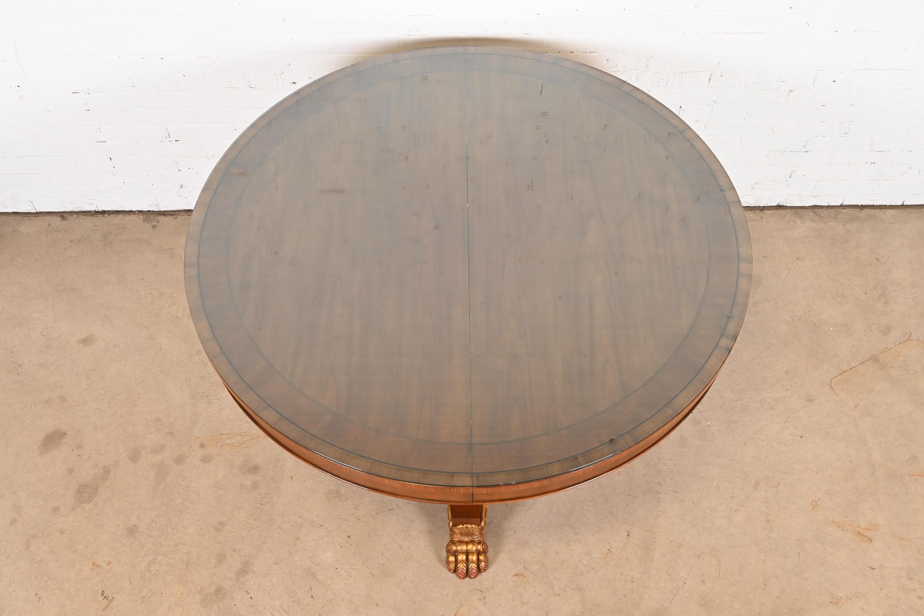 Baker Furniture Regency Paw Foot Pedestal Dining Table or Center Table For Sale 5