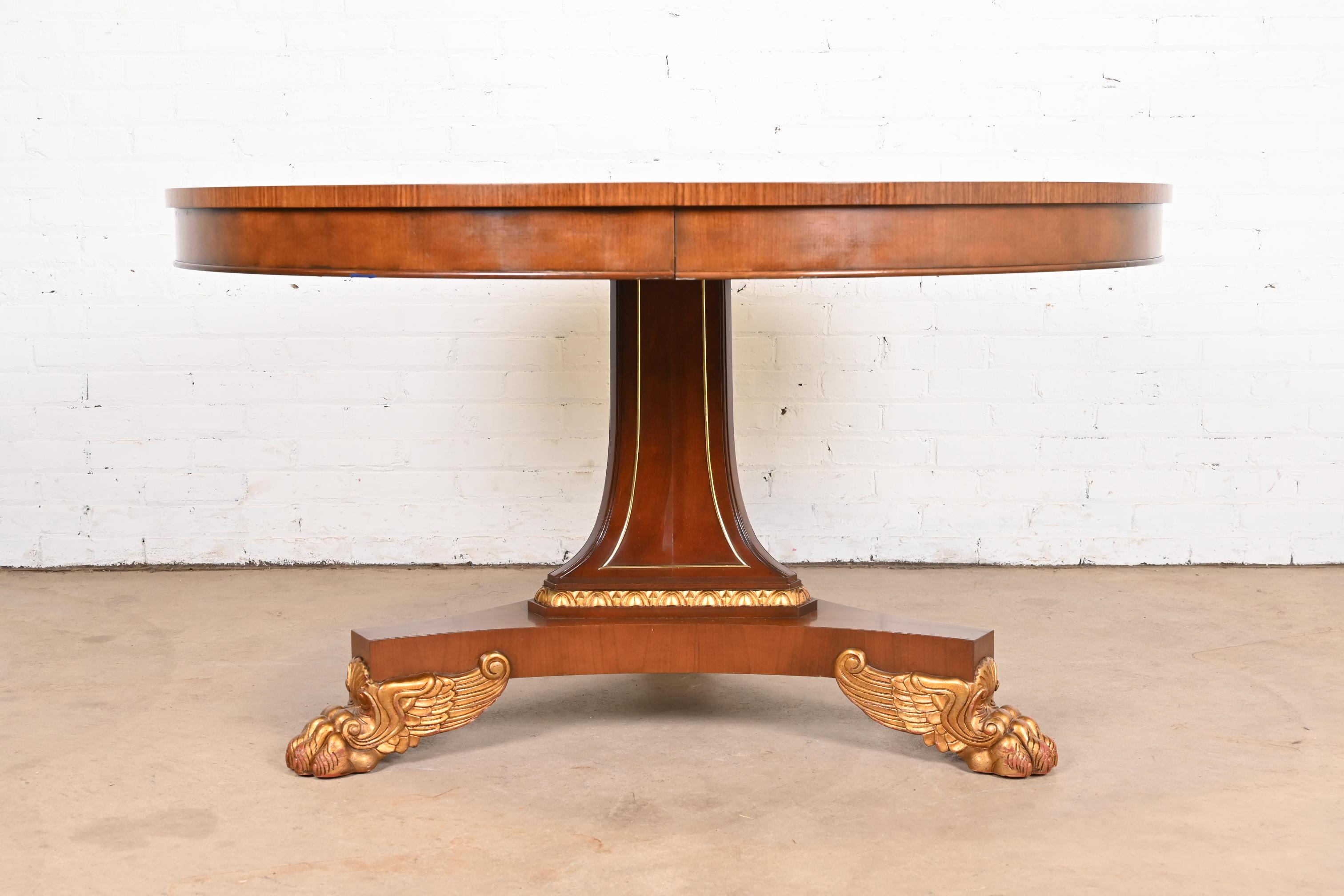Baker Furniture Regency Paw Foot Pedestal Dining Table or Center Table For Sale 6