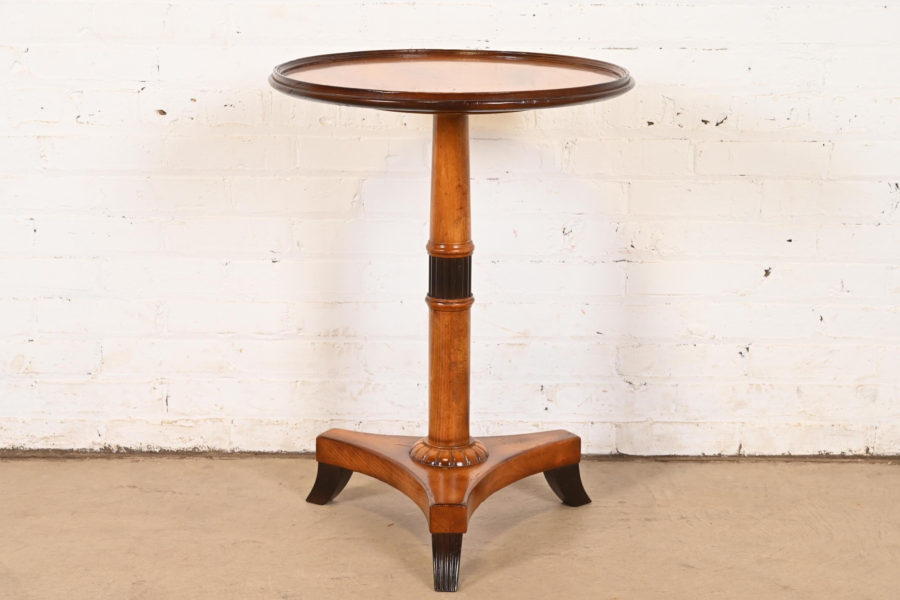 American Baker Furniture Regency Pedestal Side Table For Sale