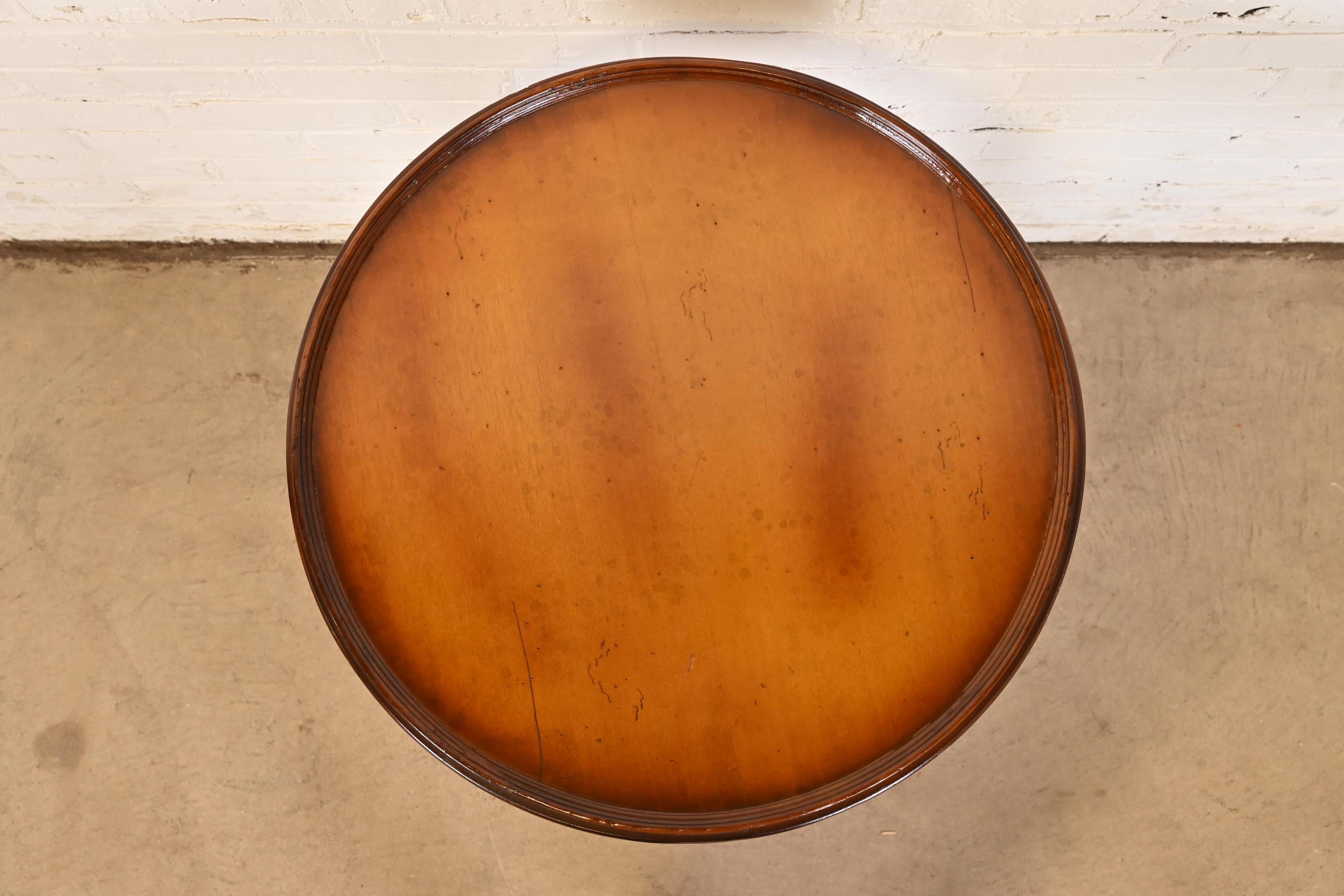 Maple Baker Furniture Regency Pedestal Side Table For Sale