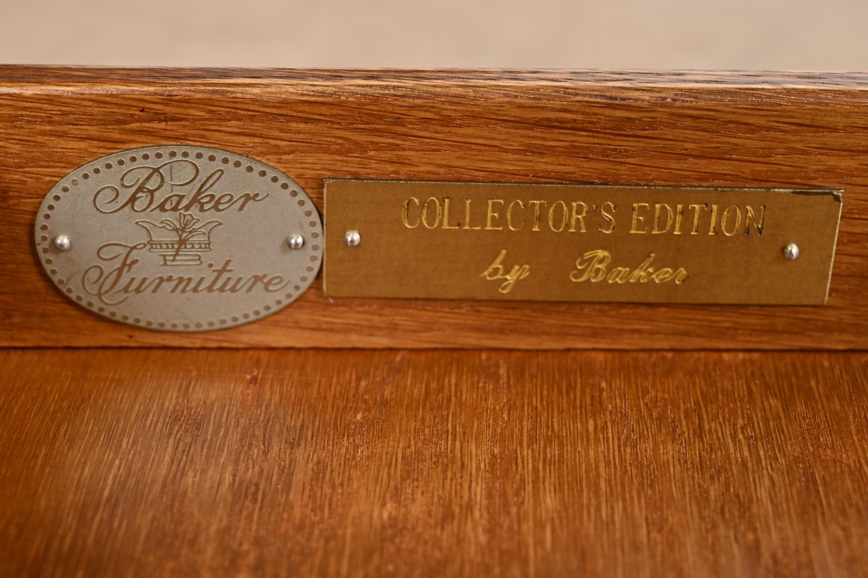 Baker Furniture Regency Rosewood Drop Leaf Writing Desk or Console, Refinished For Sale 5