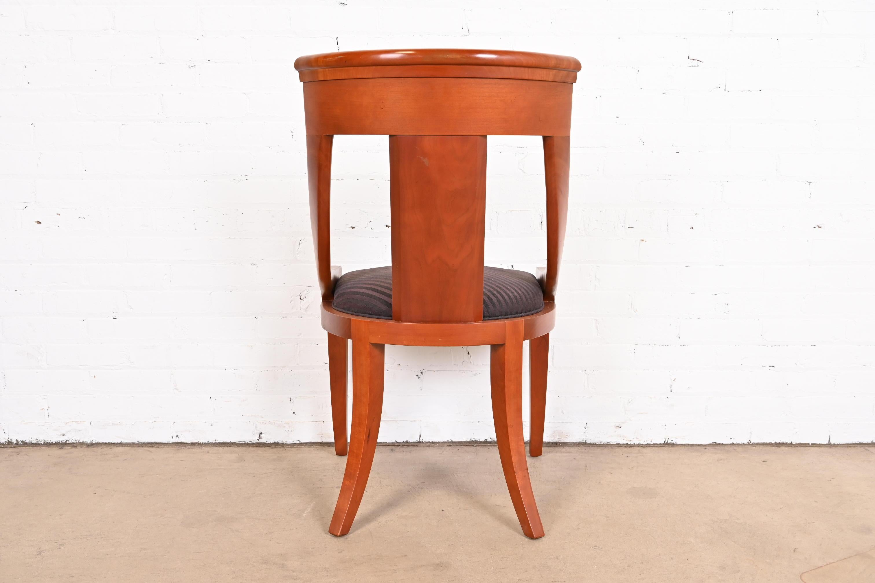 Baker Furniture Regency Solid Cherry Wood Dining Chairs, Set of Four 9