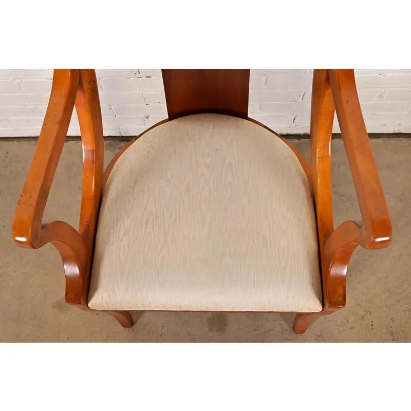 Baker Furniture Regency Solid Cherry Wood Dining Chairs, Set of Six im Angebot 4