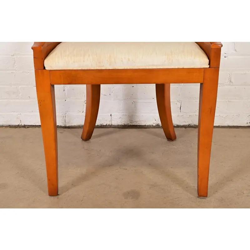 Baker Furniture Regency Solid Cherry Wood Dining Chairs, Set of Six im Angebot 5