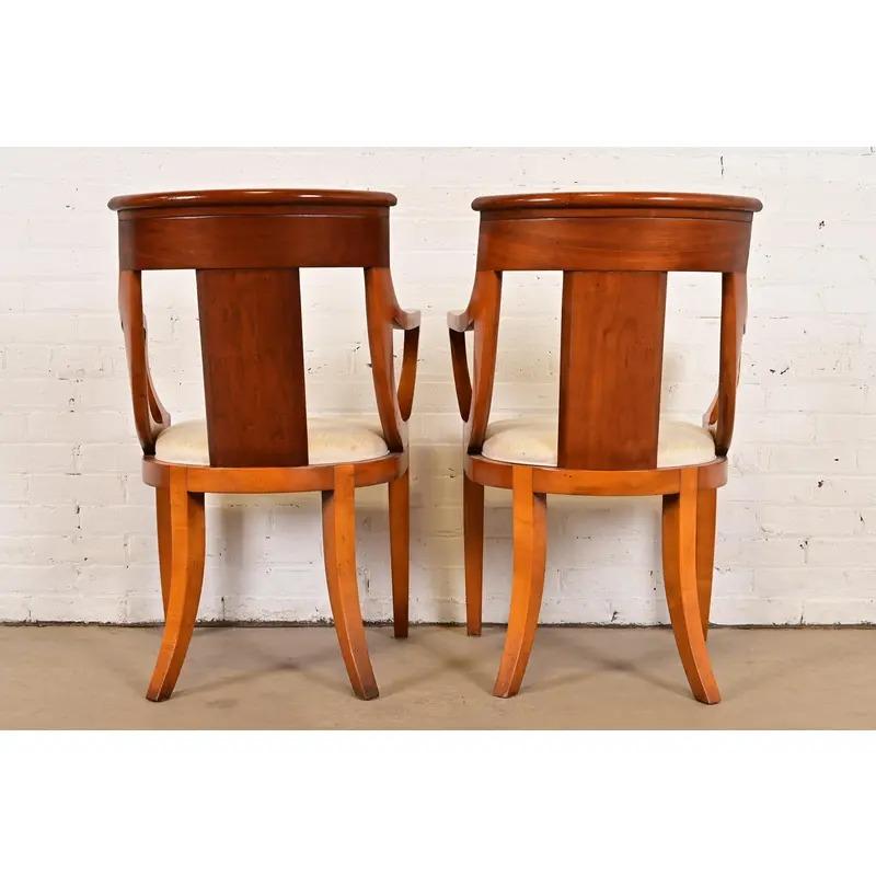 Baker Furniture Regency Solid Cherry Wood Dining Chairs, Set of Six im Angebot 7
