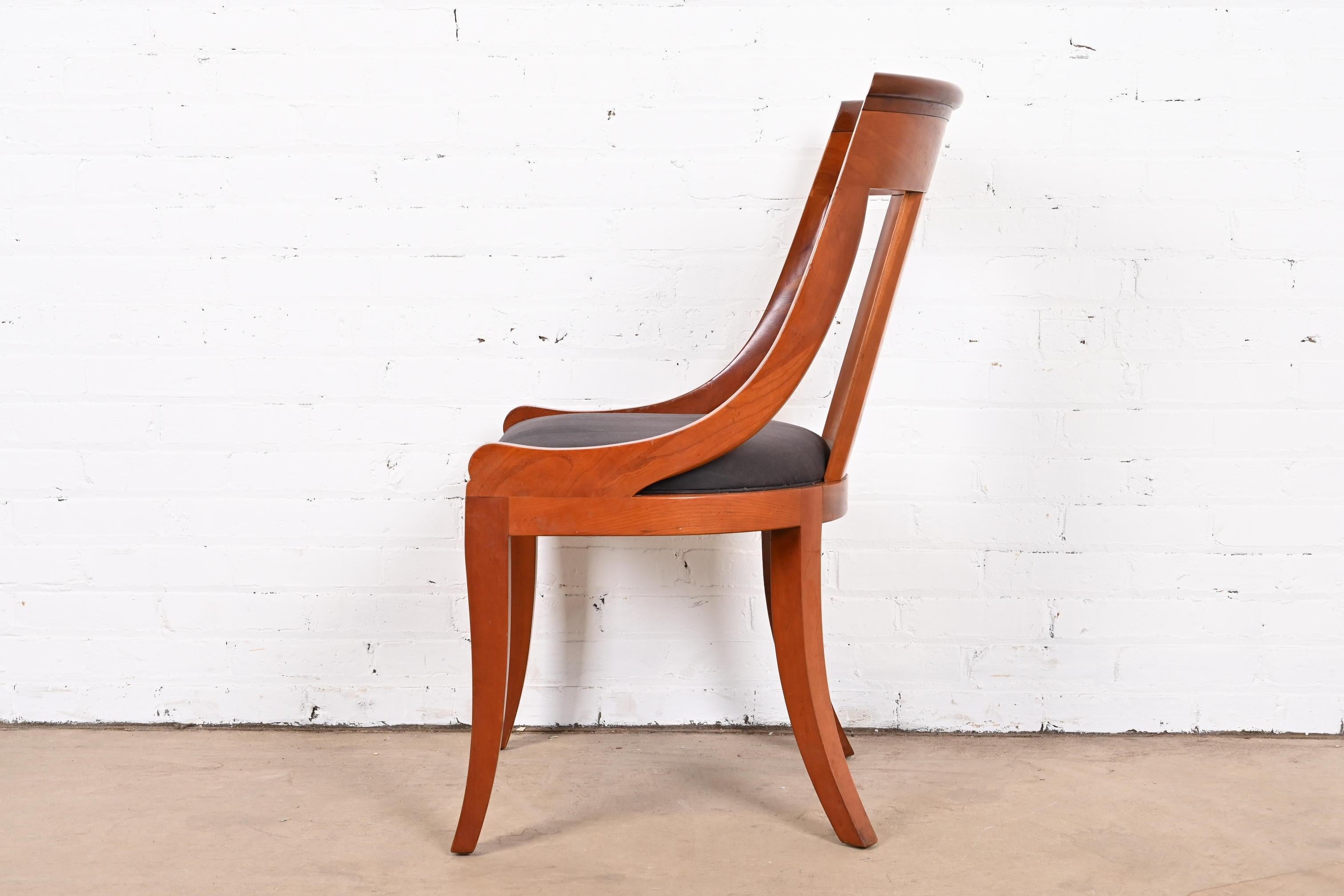 Baker Furniture Regency Solid Cherry Wood Side Chair 7