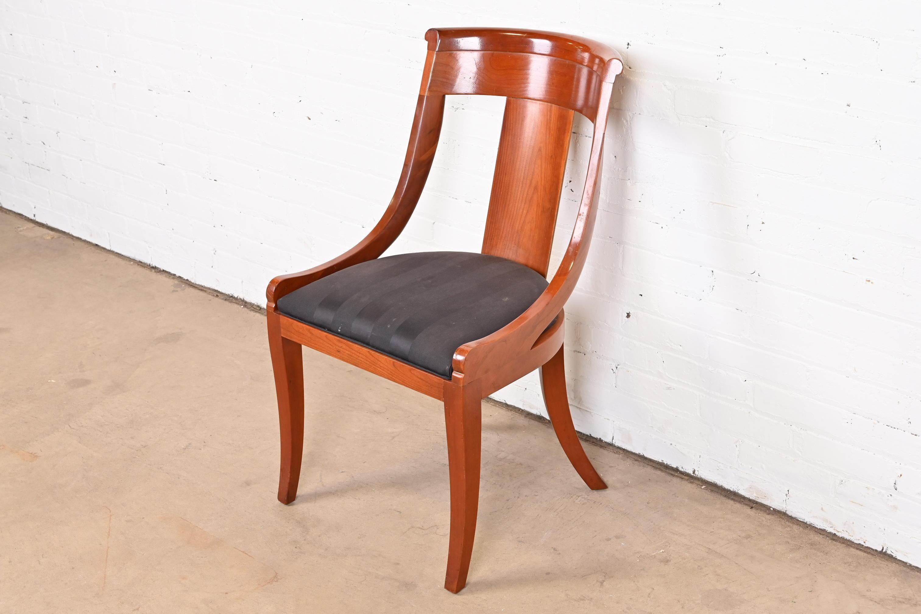 American Baker Furniture Regency Solid Cherry Wood Side Chair