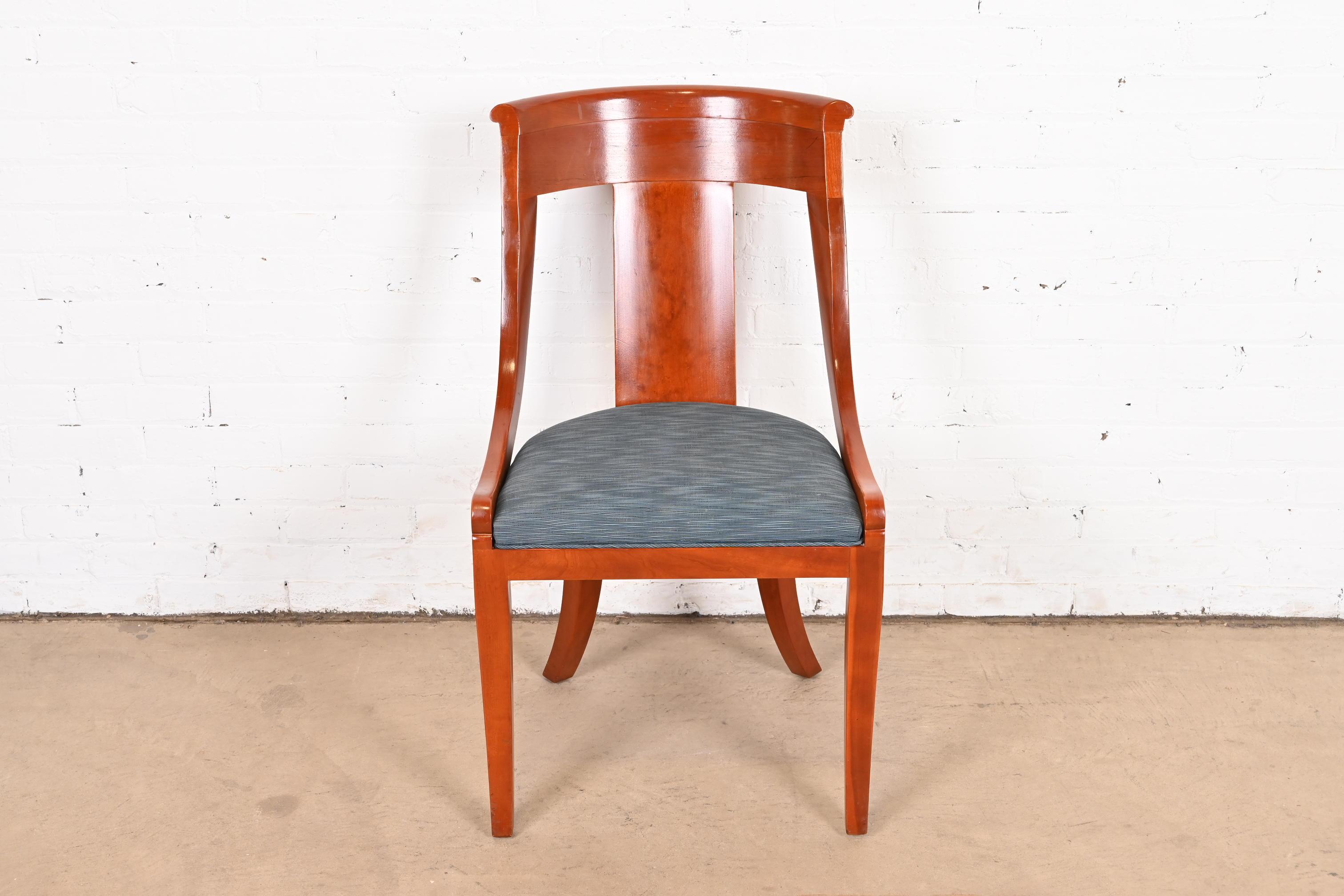American Baker Furniture Regency Solid Cherry Wood Side Chair