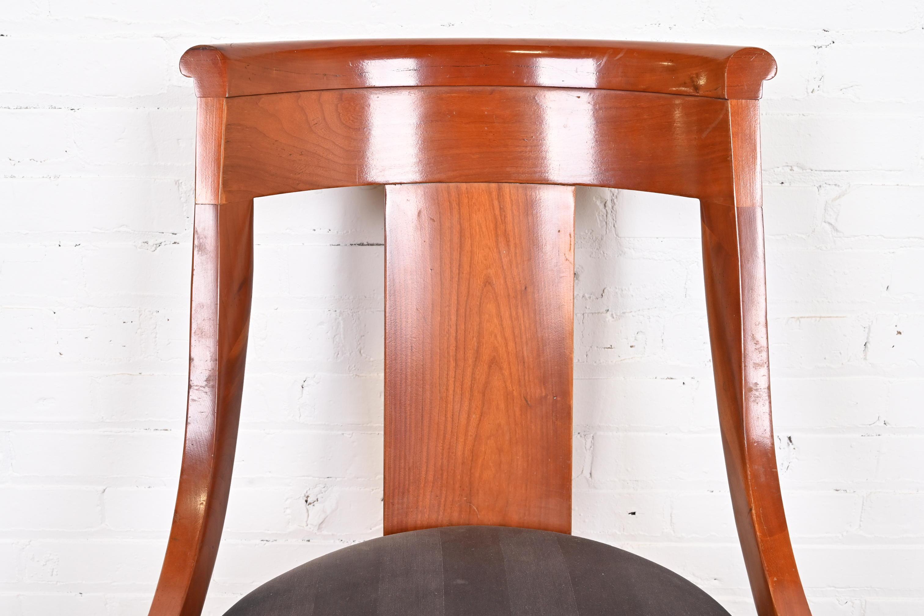 Baker Furniture Regency Solid Cherry Wood Side Chair 2