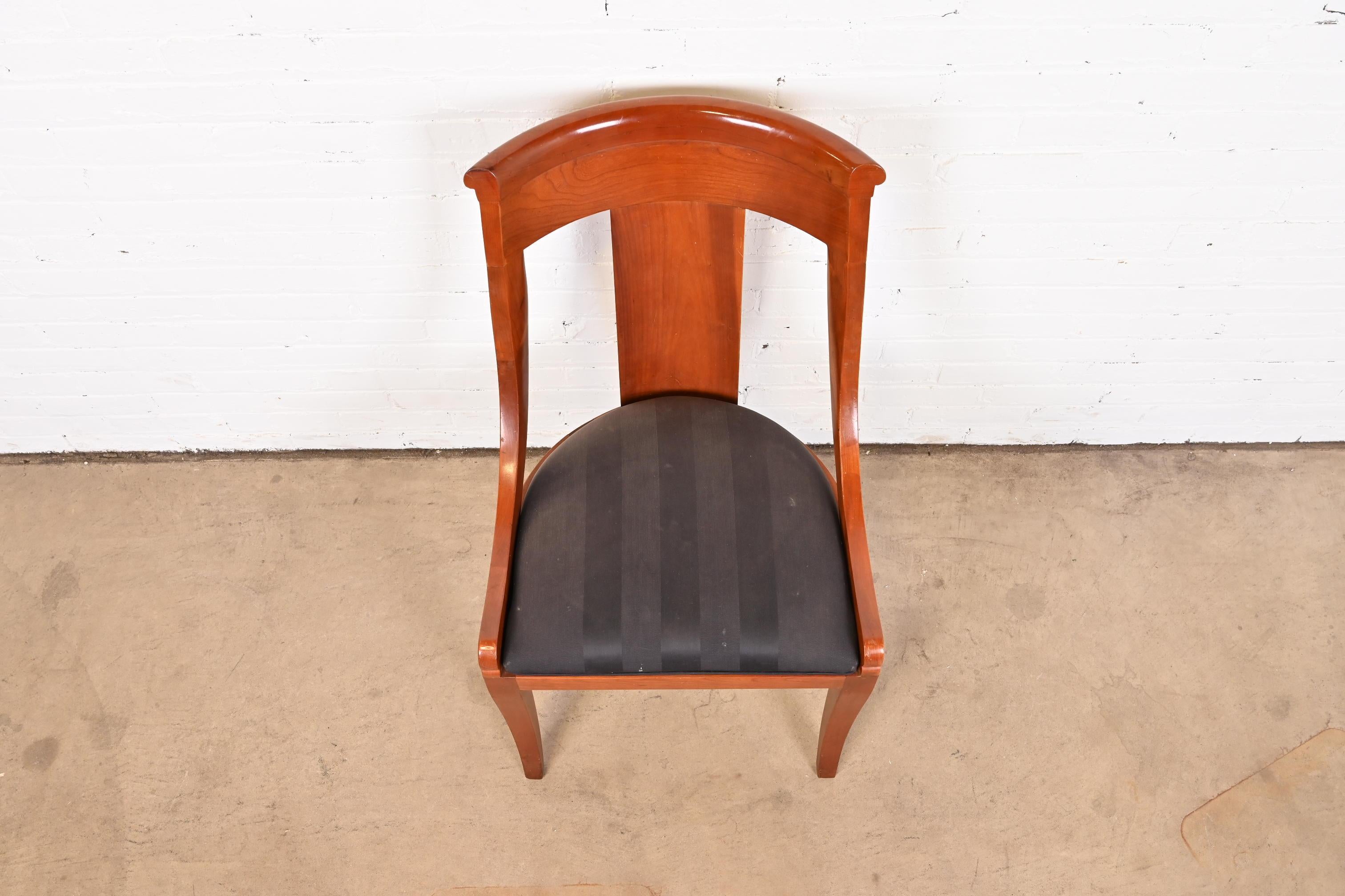 Baker Furniture Regency Solid Cherry Wood Side Chair 3