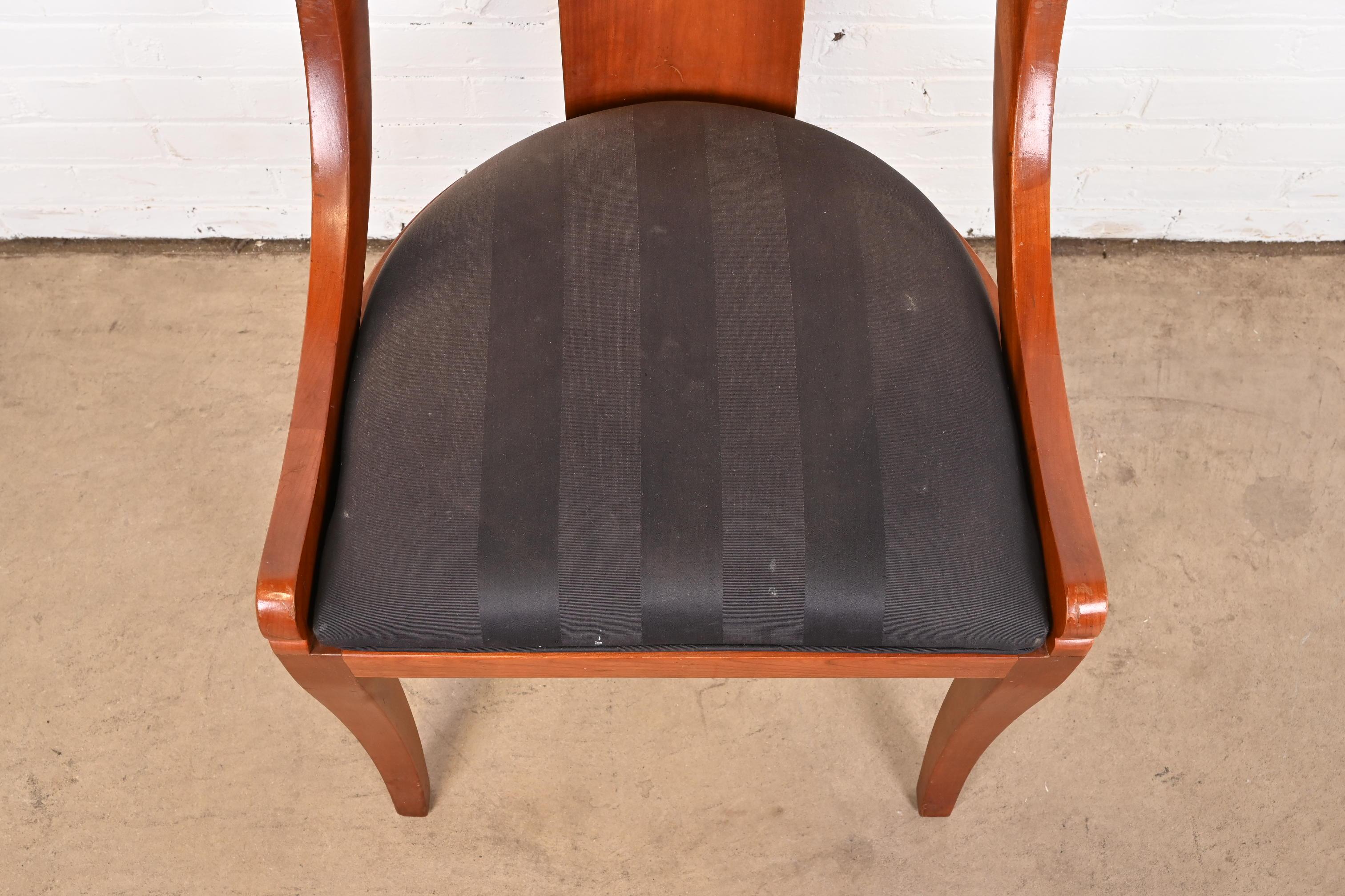 Baker Furniture Regency Solid Cherry Wood Side Chair 4