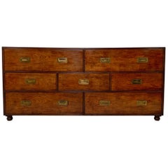 Baker Furniture Seven Drawer Campaign Dresser, circa 1940s