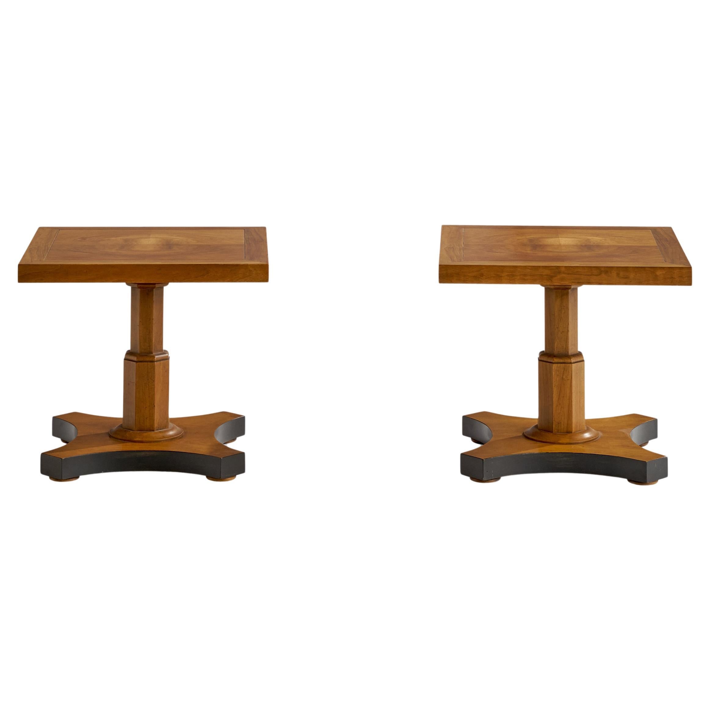 Baker Furniture, Side Tables, Walnut, USA, 1940s