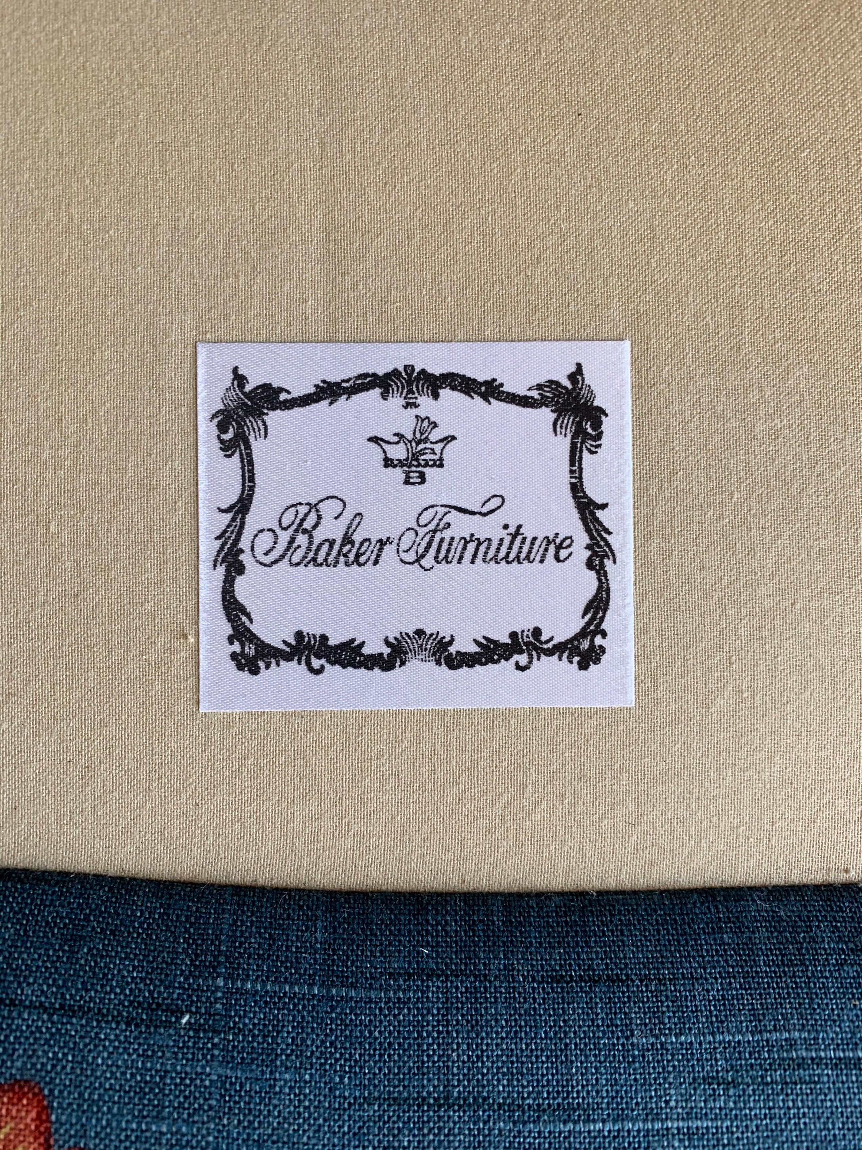 Baker Furniture Signed Whimsical Wing Back Arm Chair Wingback 2