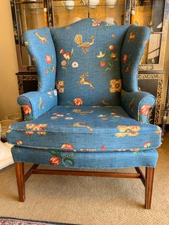 Baker Furniture Signed Whimsical Wing Back Arm Chair Wingback