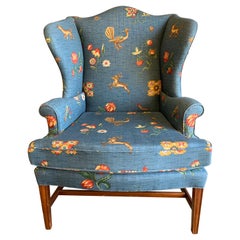 Baker Furniture Signed Whimsical Wing Back Arm Chair Wingback