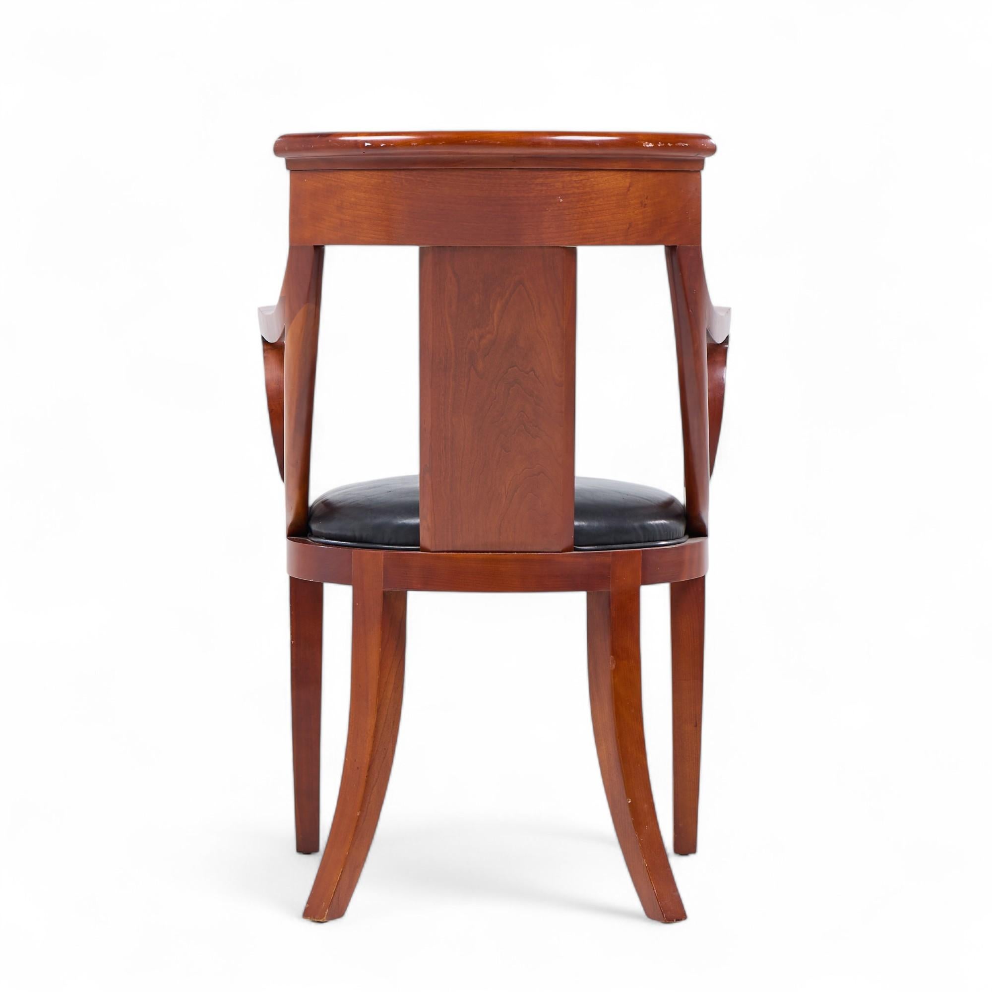 Baker Furniture Solid Cherry Wood Regency Dining Chairs - Set of 6 For Sale 3