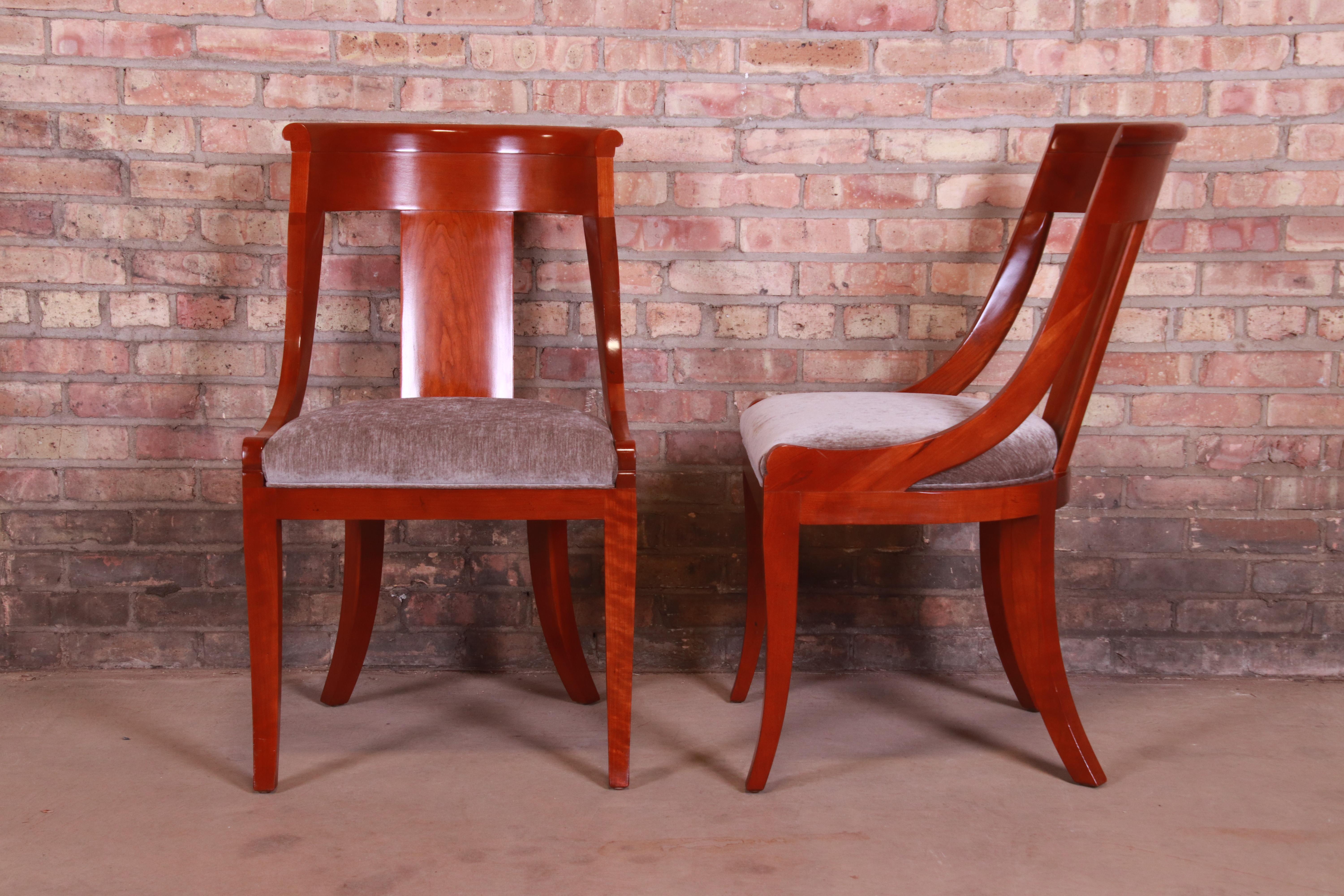 Baker Furniture Solid Cherrywood Regency Dining Chairs, Set of Eight 4