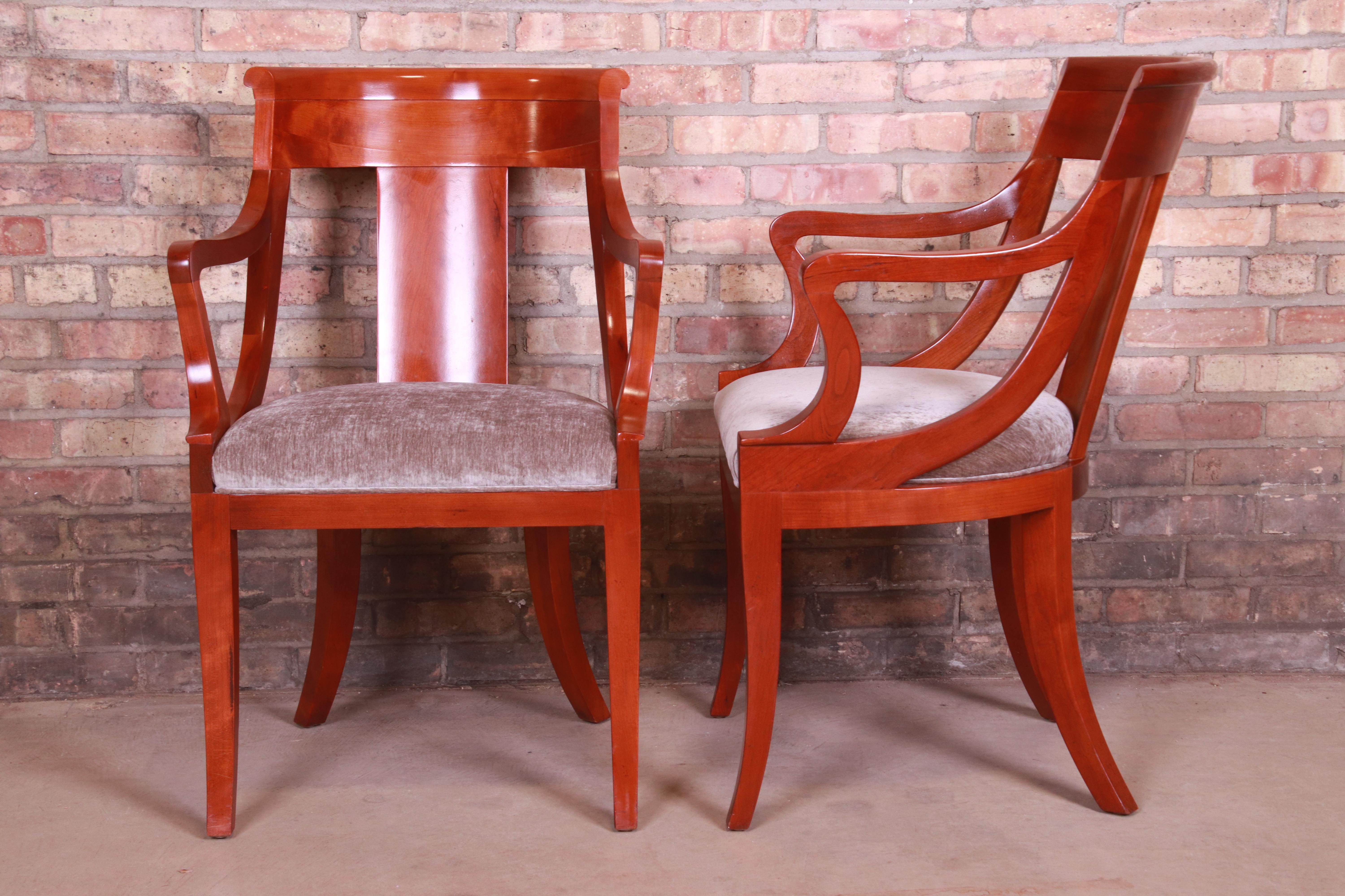 Baker Furniture Solid Cherrywood Regency Dining Chairs, Set of Eight 3