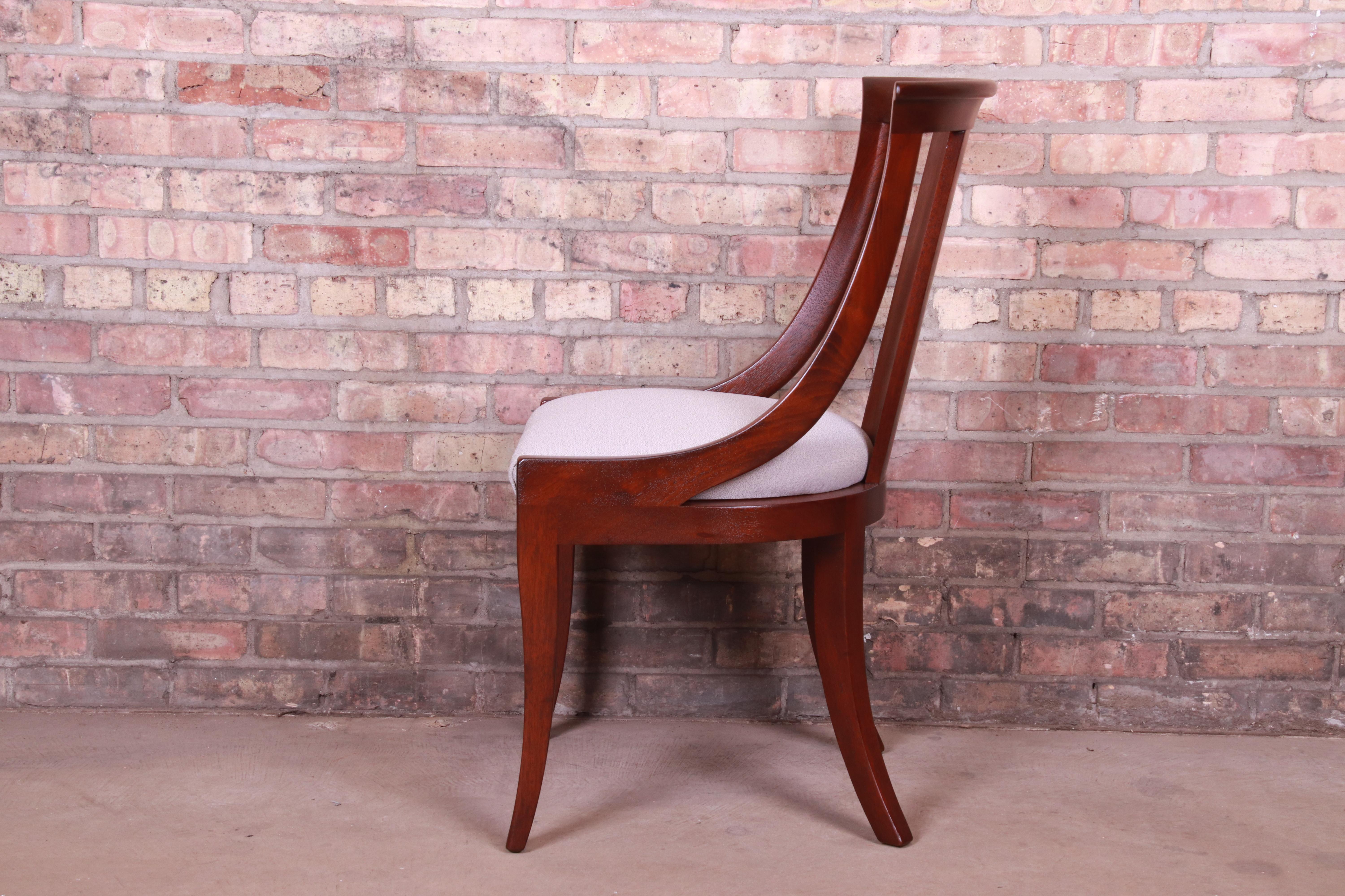 Baker Furniture Solid Mahogany Regency Dining Chairs, Fully Restored 5