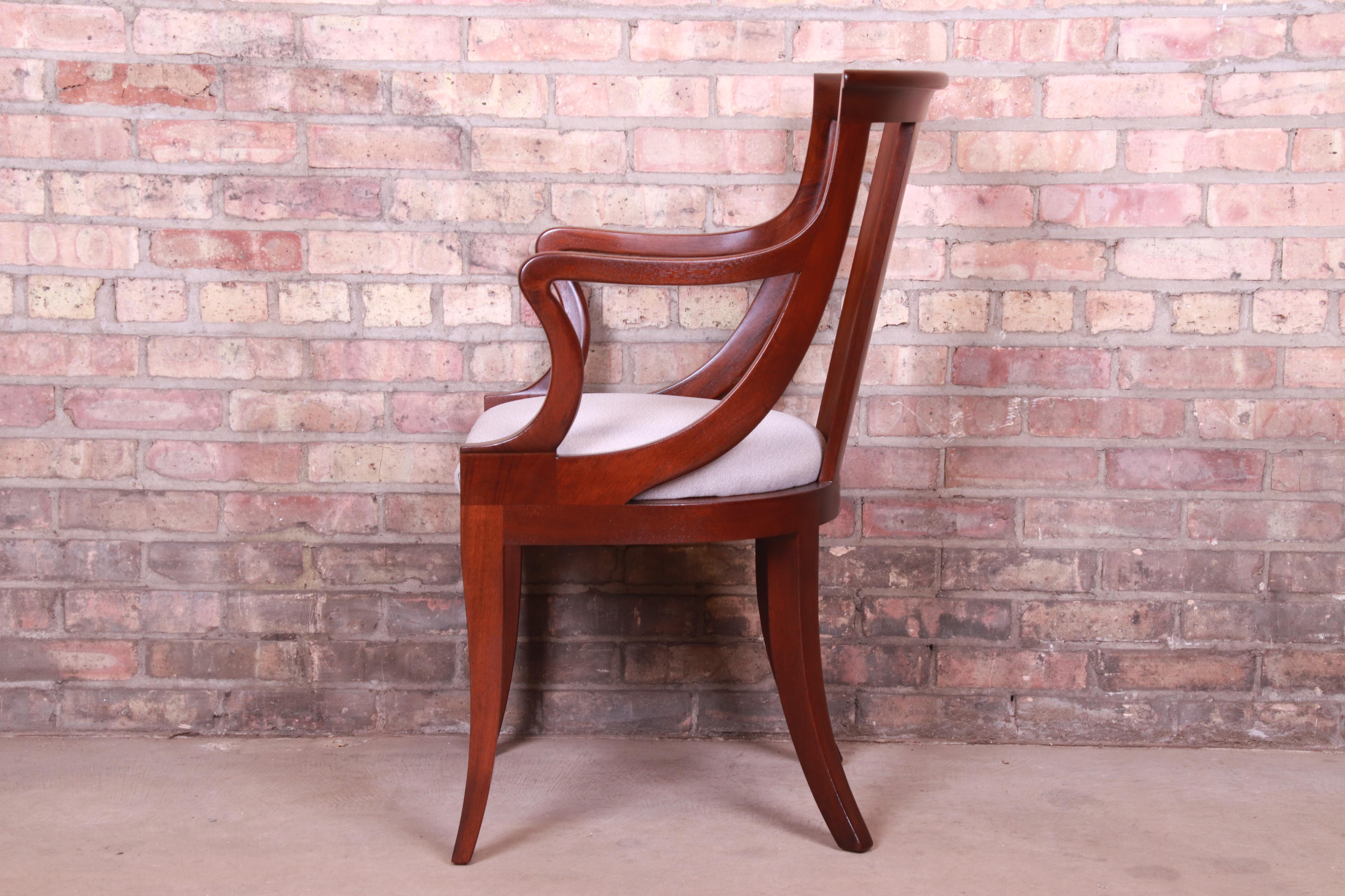 Baker Furniture Solid Mahogany Regency Dining Chairs, Fully Restored 2