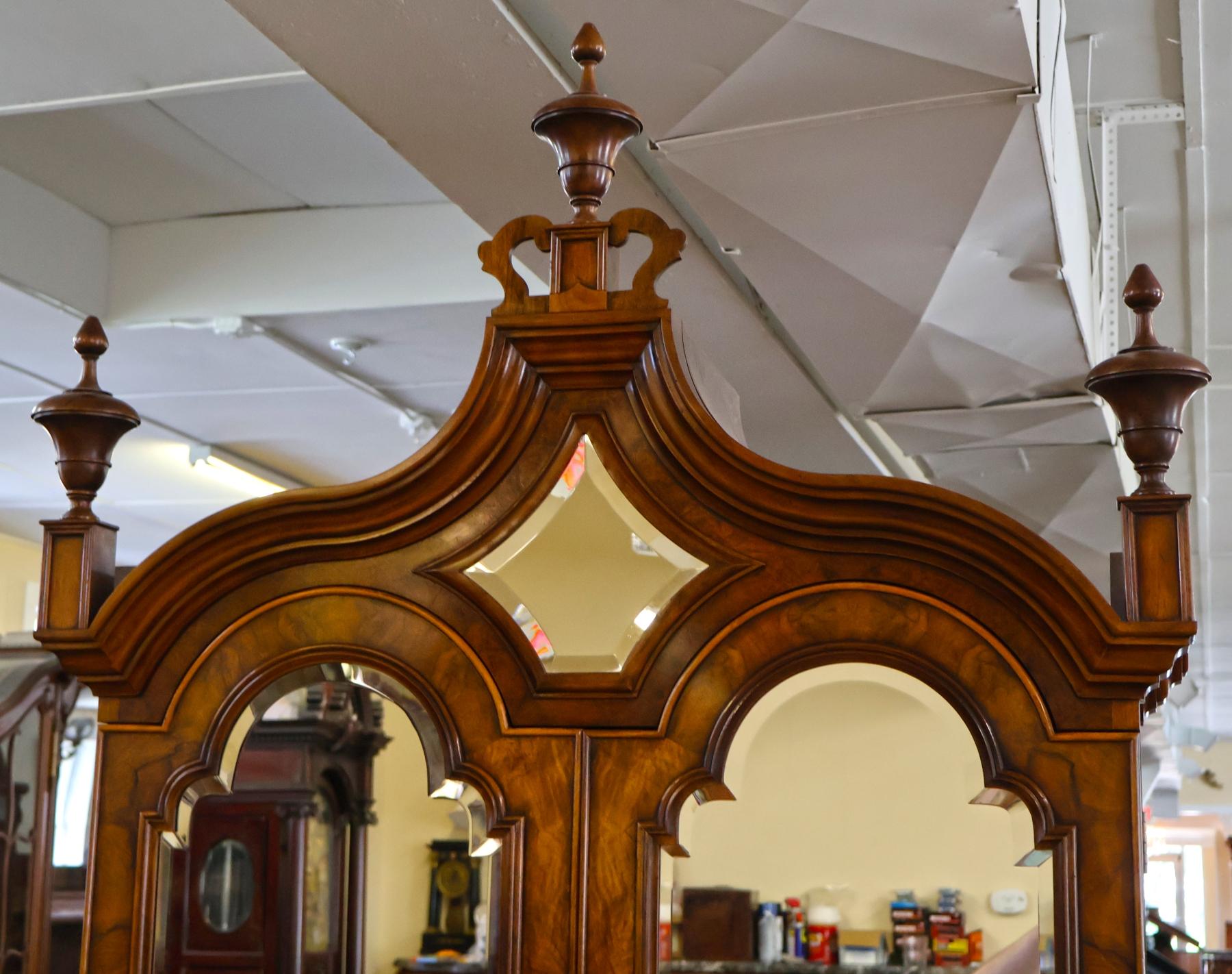 Baker Furniture Stately Home Circassian Walnut George III Style Secretary Desk For Sale 15