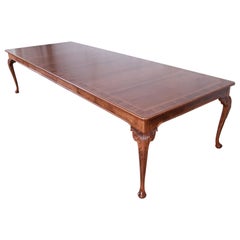 Baker Furniture Stately Homes Chippendale Extension Dining Table, Newly Restored