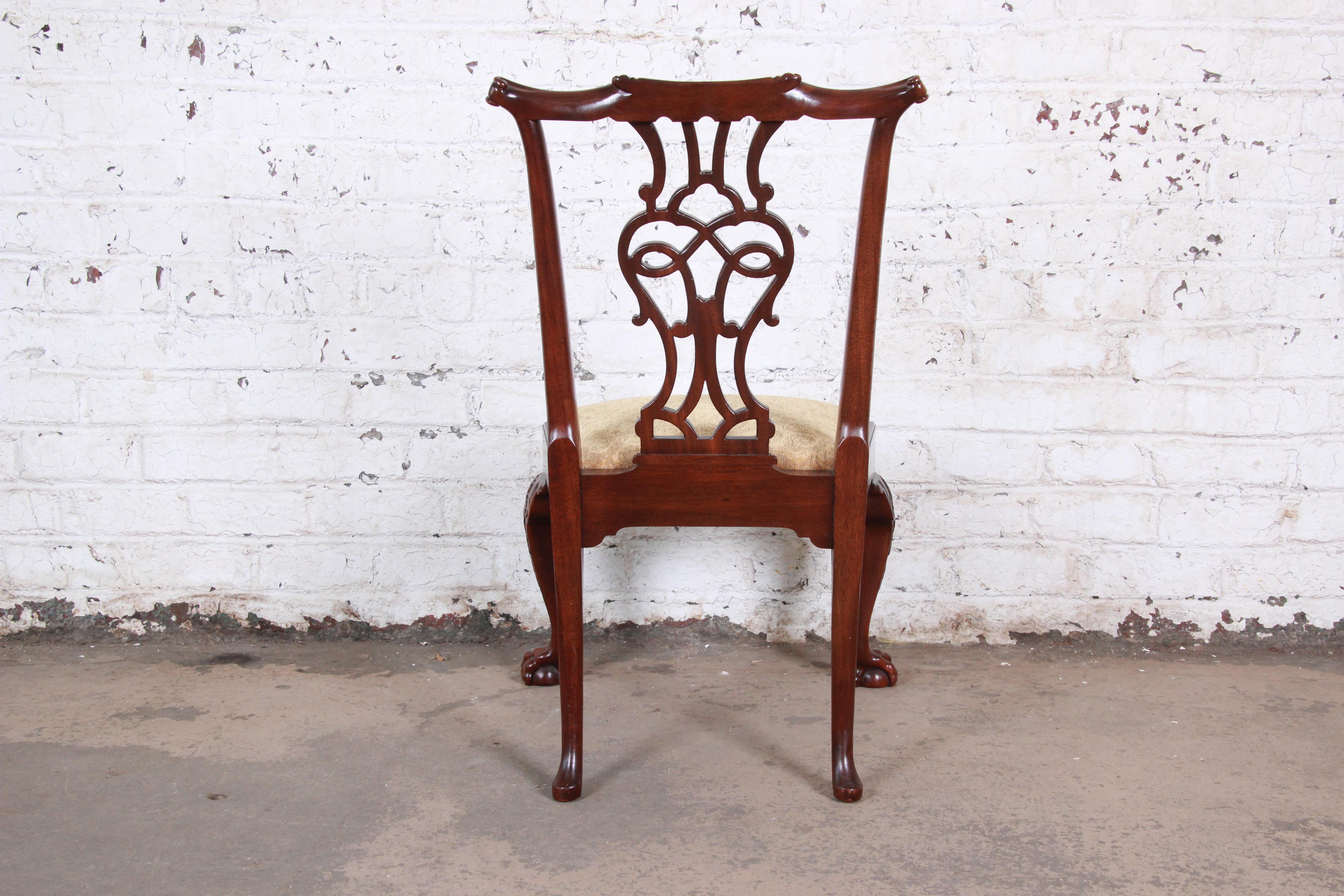 Baker Furniture Stately Homes Chippendale Mahogany Dining Chairs, Set of 12 2