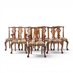 Baker Furniture Stately Homes Chippendale Mahogany Dining Chairs - Set of 8