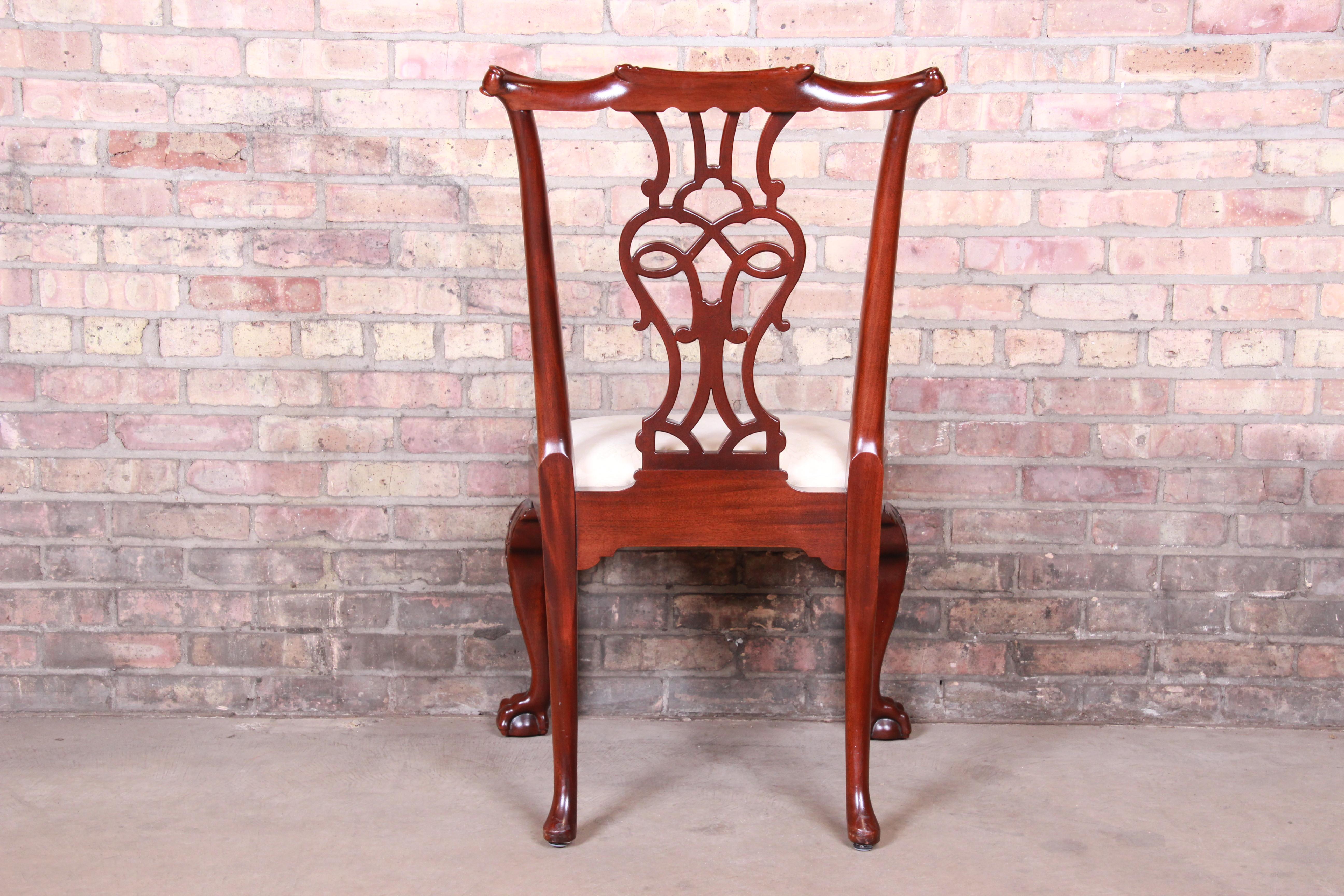 Baker Furniture Stately Homes Chippendale Mahogany Dining Chairs, Set of Eight 5