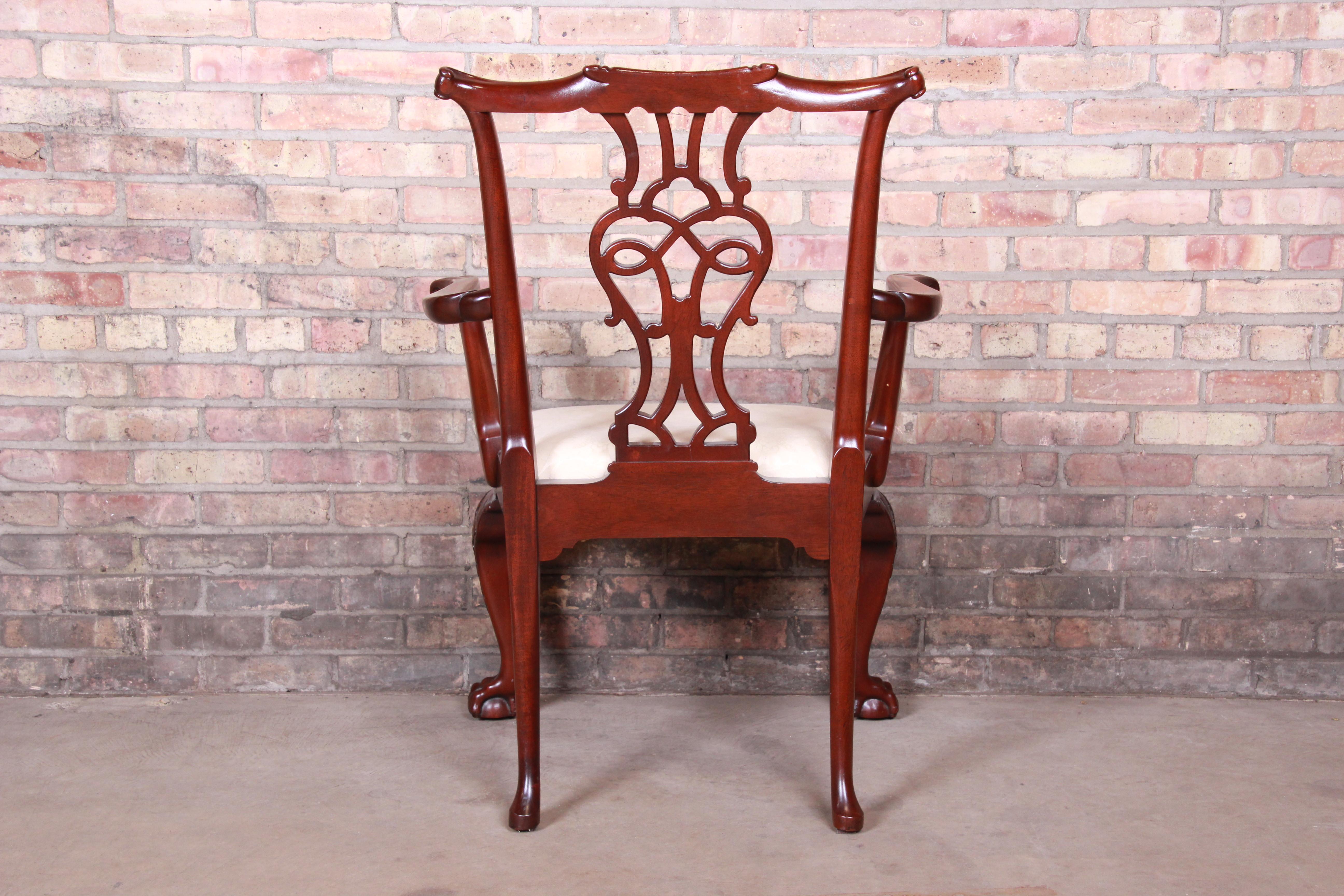 Baker Furniture Stately Homes Chippendale Mahogany Dining Chairs, Set of Eight 9