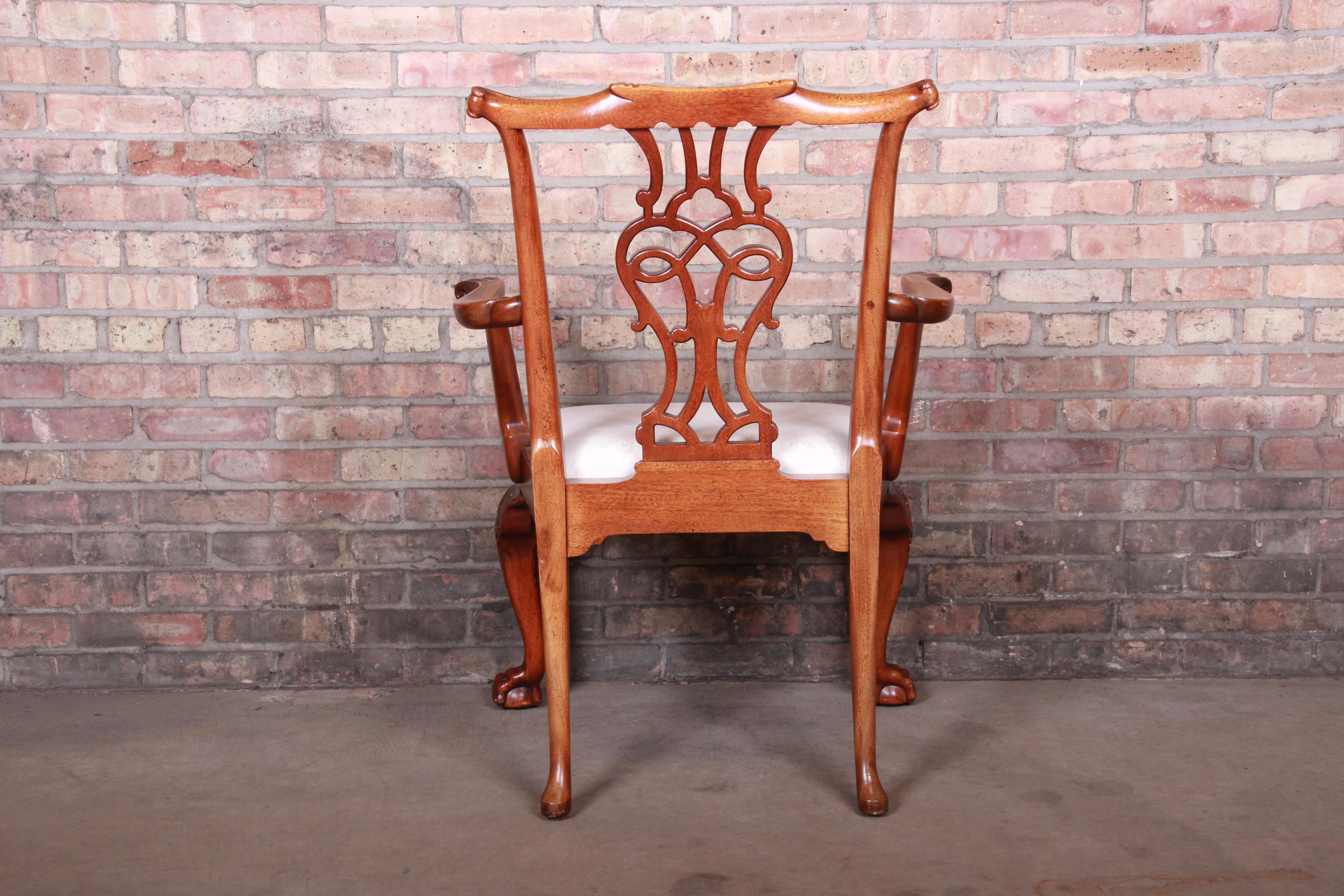 Baker Furniture Stately Homes Chippendale Mahogany Dining Chairs, Set of Eight 14
