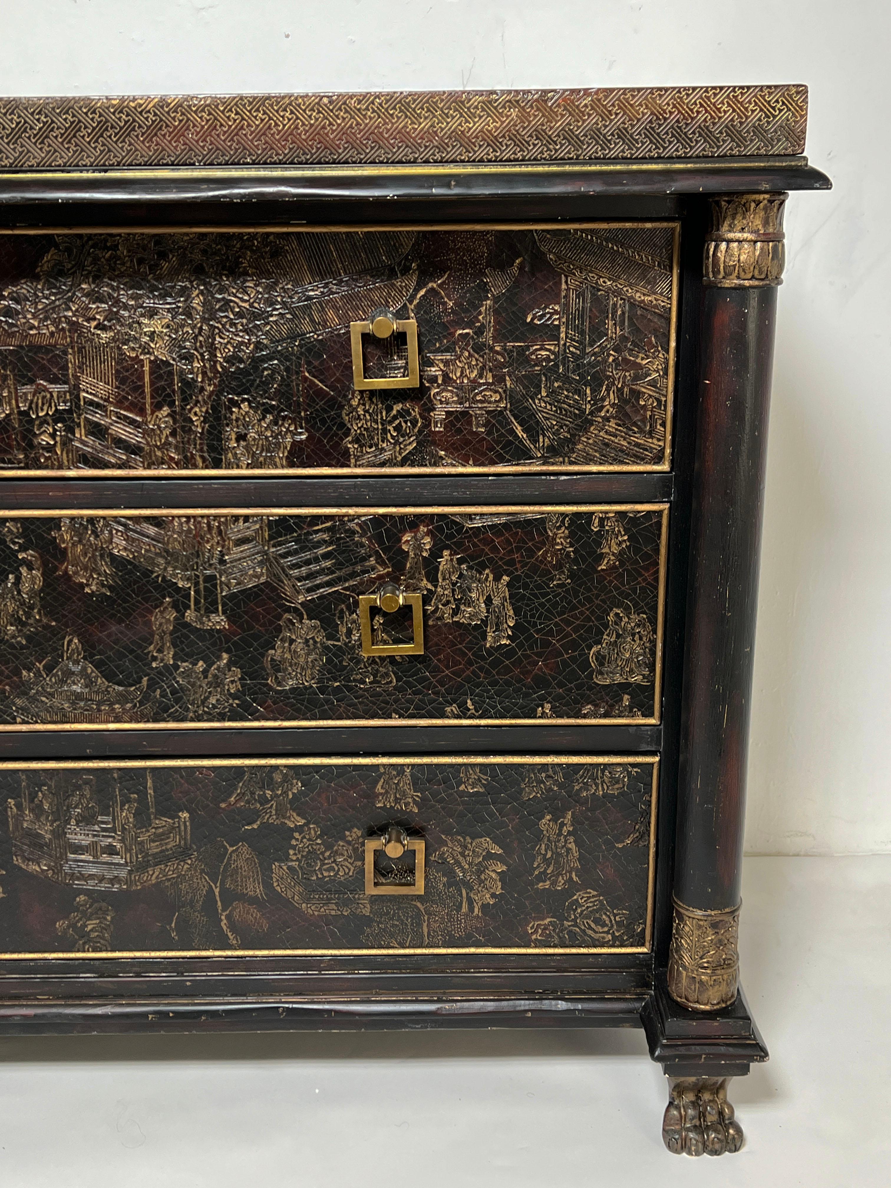 American Baker Furniture Stately Homes Collection George III Chinoiserie Style Dresser For Sale