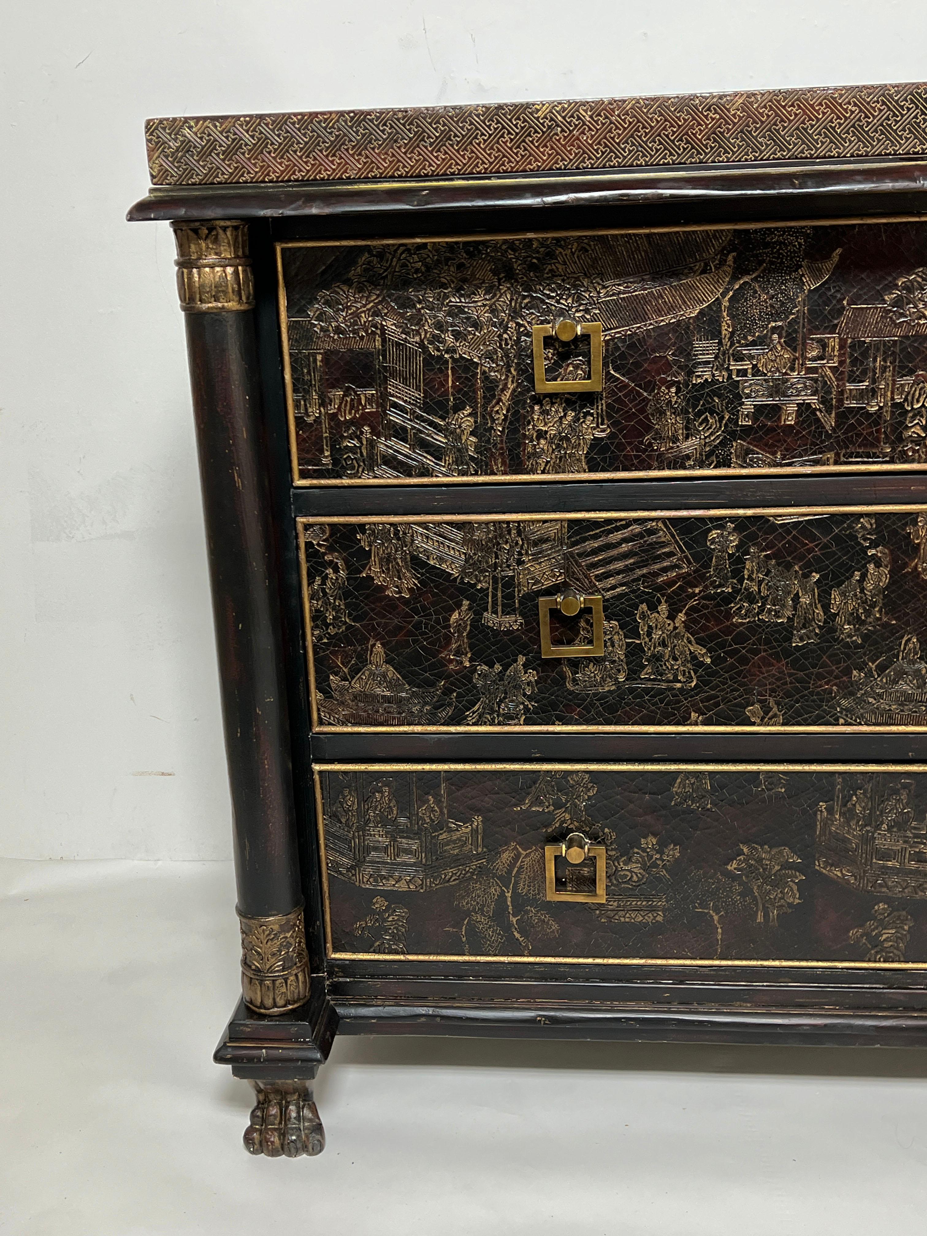Late 20th Century Baker Furniture Stately Homes Collection George III Chinoiserie Style Dresser For Sale