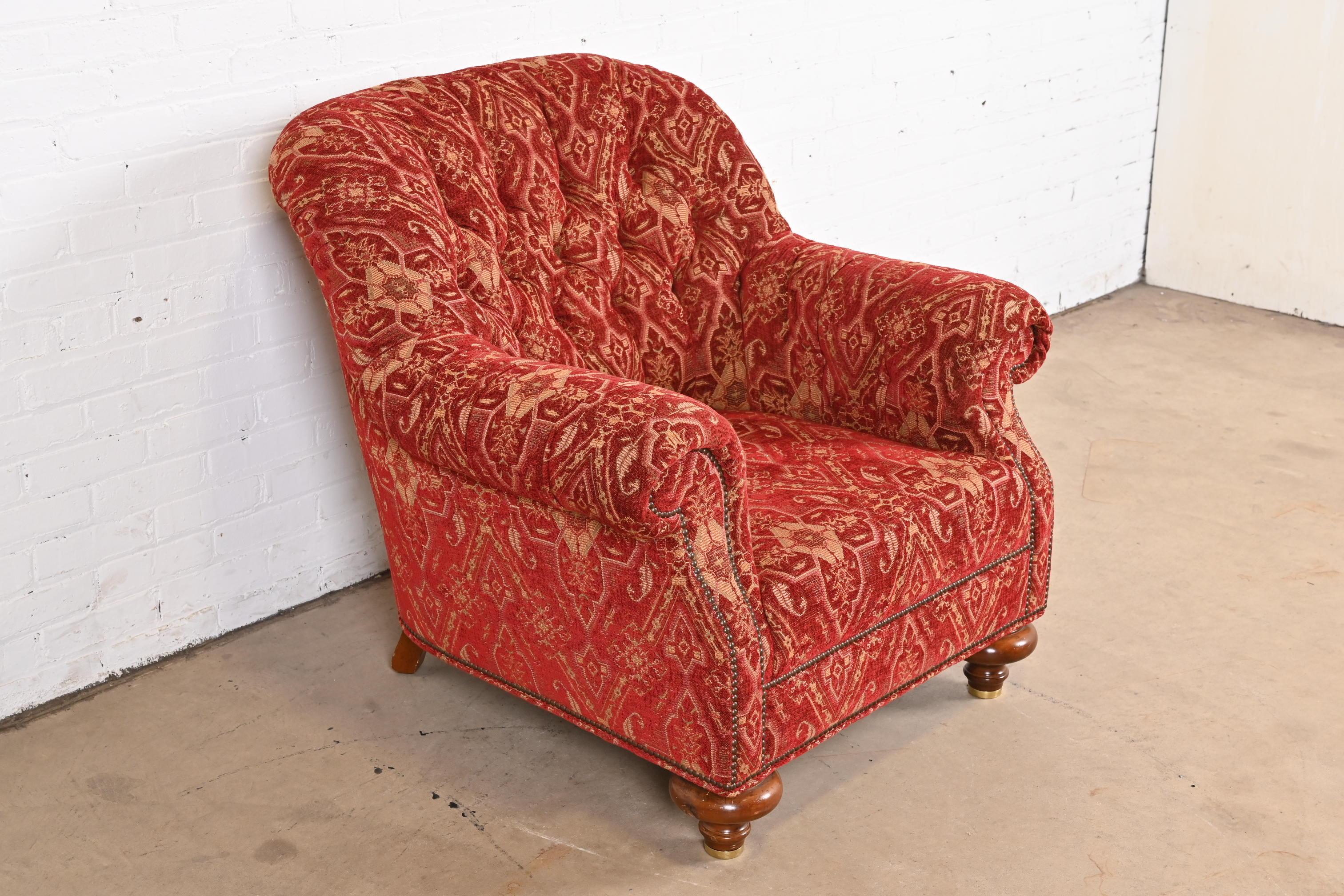 Brass Baker Furniture Stately Homes Collection Late Victorian Club Chair