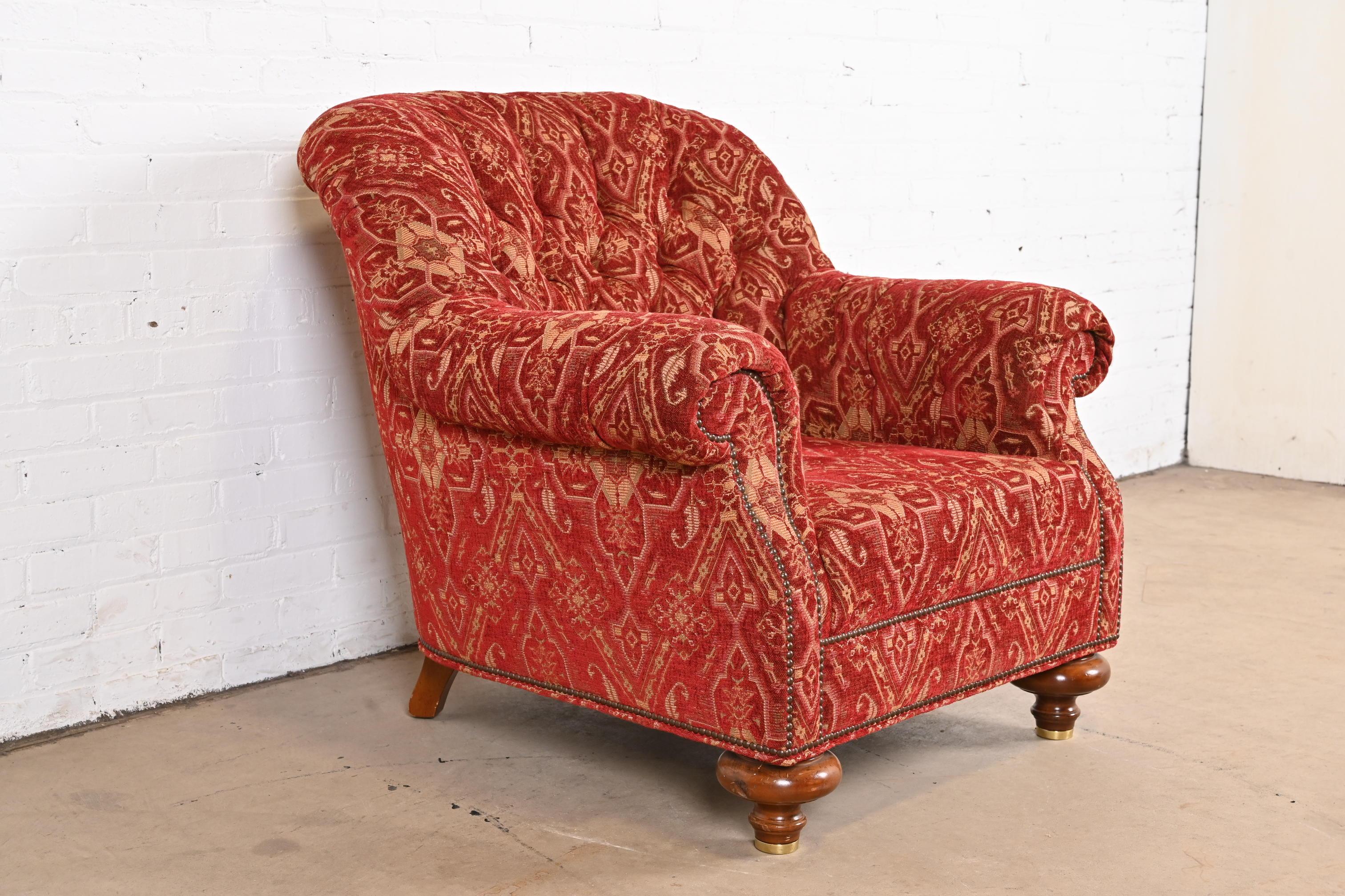 Baker Furniture Stately Homes Collection Late Victorian Club Chair For Sale 1