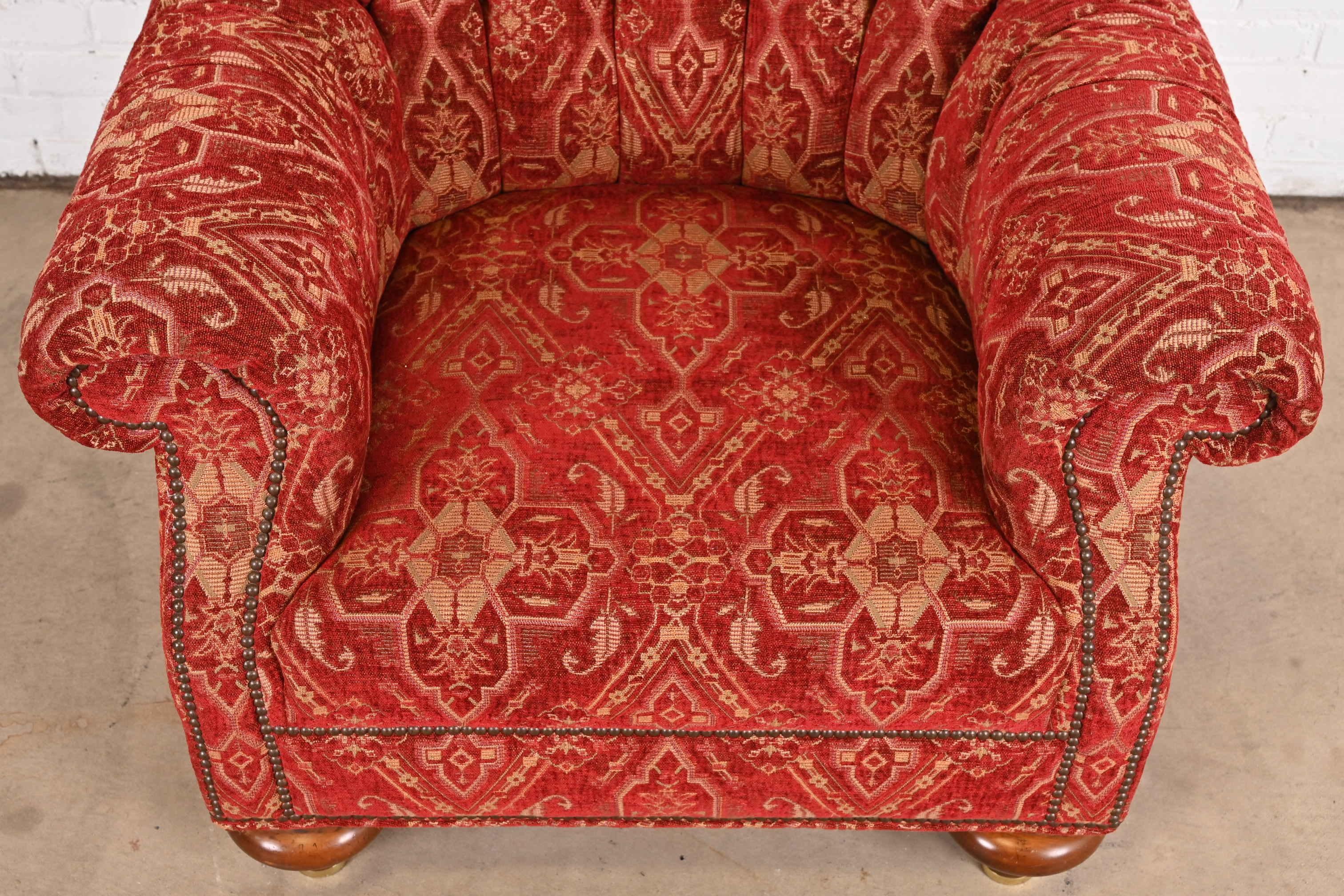 Baker Furniture Stately Homes Collection Late Victorian Club Chair For Sale 3