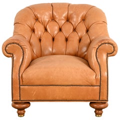 Baker Furniture Stately Homes Collection Late Victorian Leather Club Chair