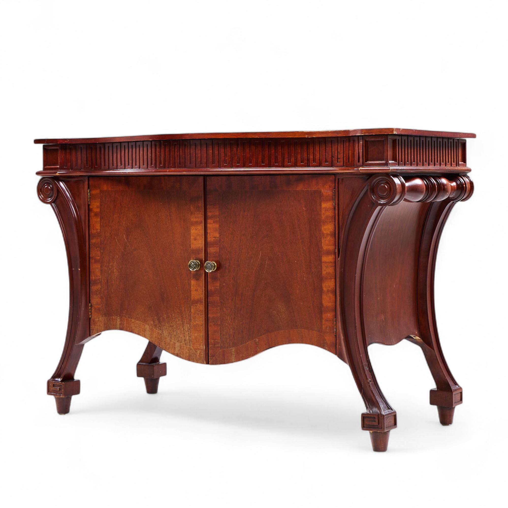 Modern Baker Furniture Stately Homes Collection Mahogany Commode Credenza For Sale