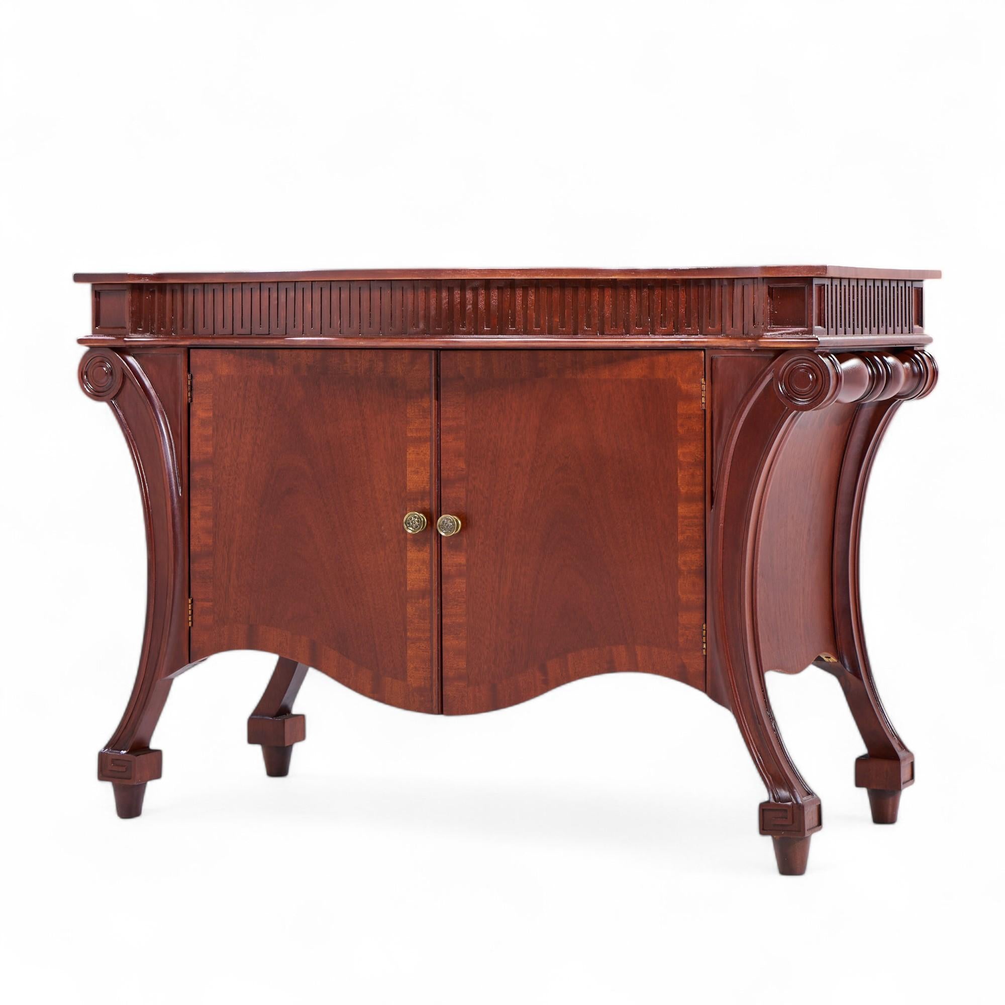 Modern Baker Furniture Stately Homes Collection Mahogany Commode Credenza For Sale