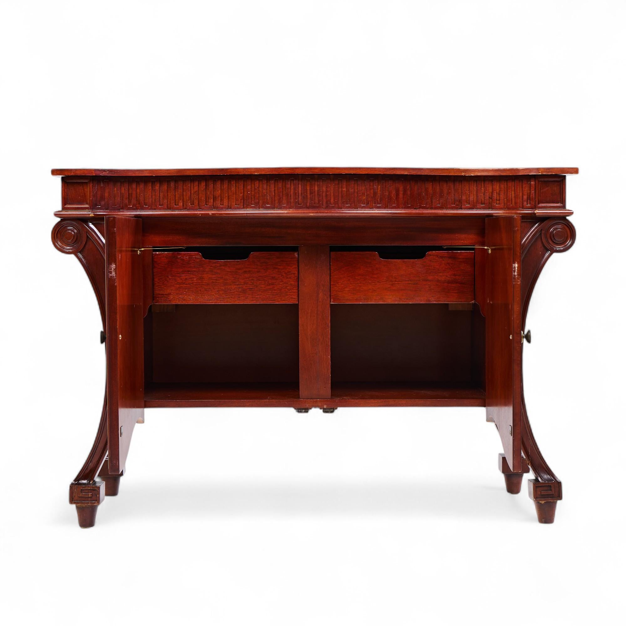 20th Century Baker Furniture Stately Homes Collection Mahogany Commode Credenza For Sale