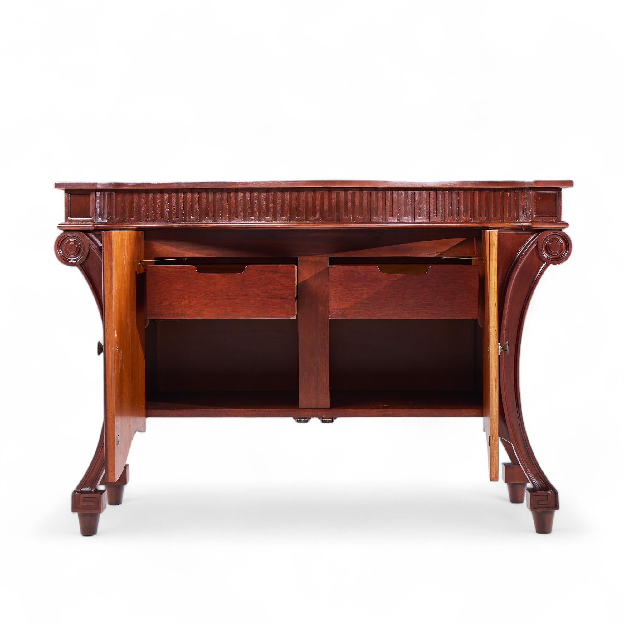 20th Century Baker Furniture Stately Homes Collection Mahogany Commode Credenza For Sale
