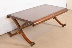 Baker Furniture Stately Homes Collection Regency Burl Wood Cocktail Table