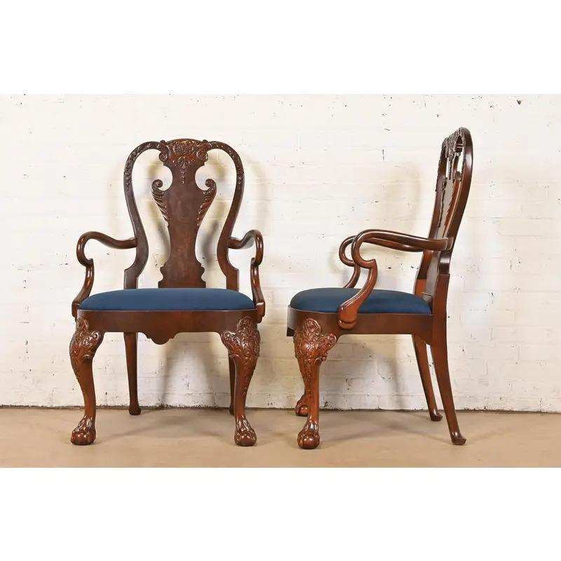 Baker Furniture Stately Homes Georgian Dining Chairs, Newly Refinished For Sale 6
