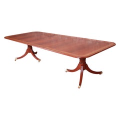 Retro Baker Furniture Stately Homes Georgian Mahogany Dining Table, Newly Refinished